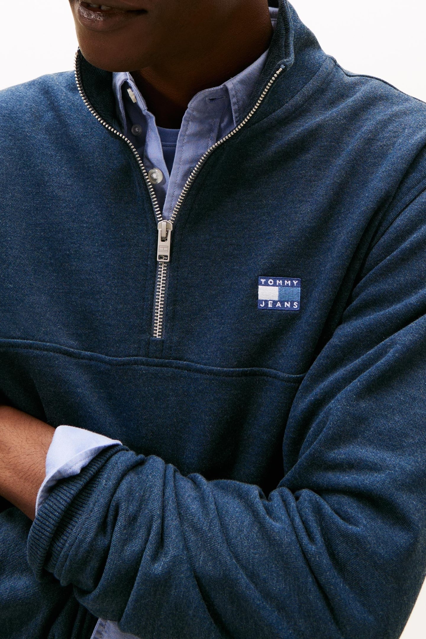 REGULAR BADGE QUARTER-ZIP JUMPER DARK NIGHT NAVY 5