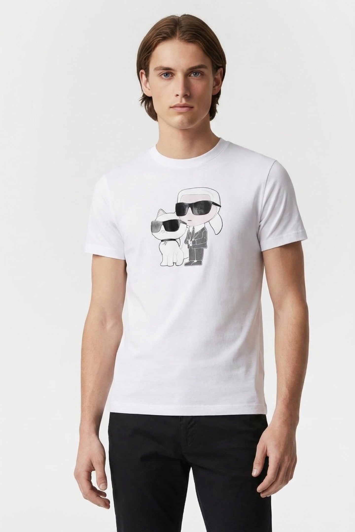 WHITE T-SHIRT CREWNECK 1