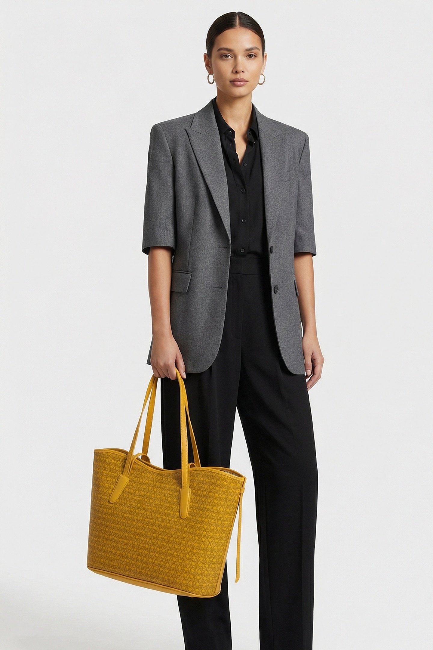 LARGE TOTE BAG IN MUSTARD YELLOW 1