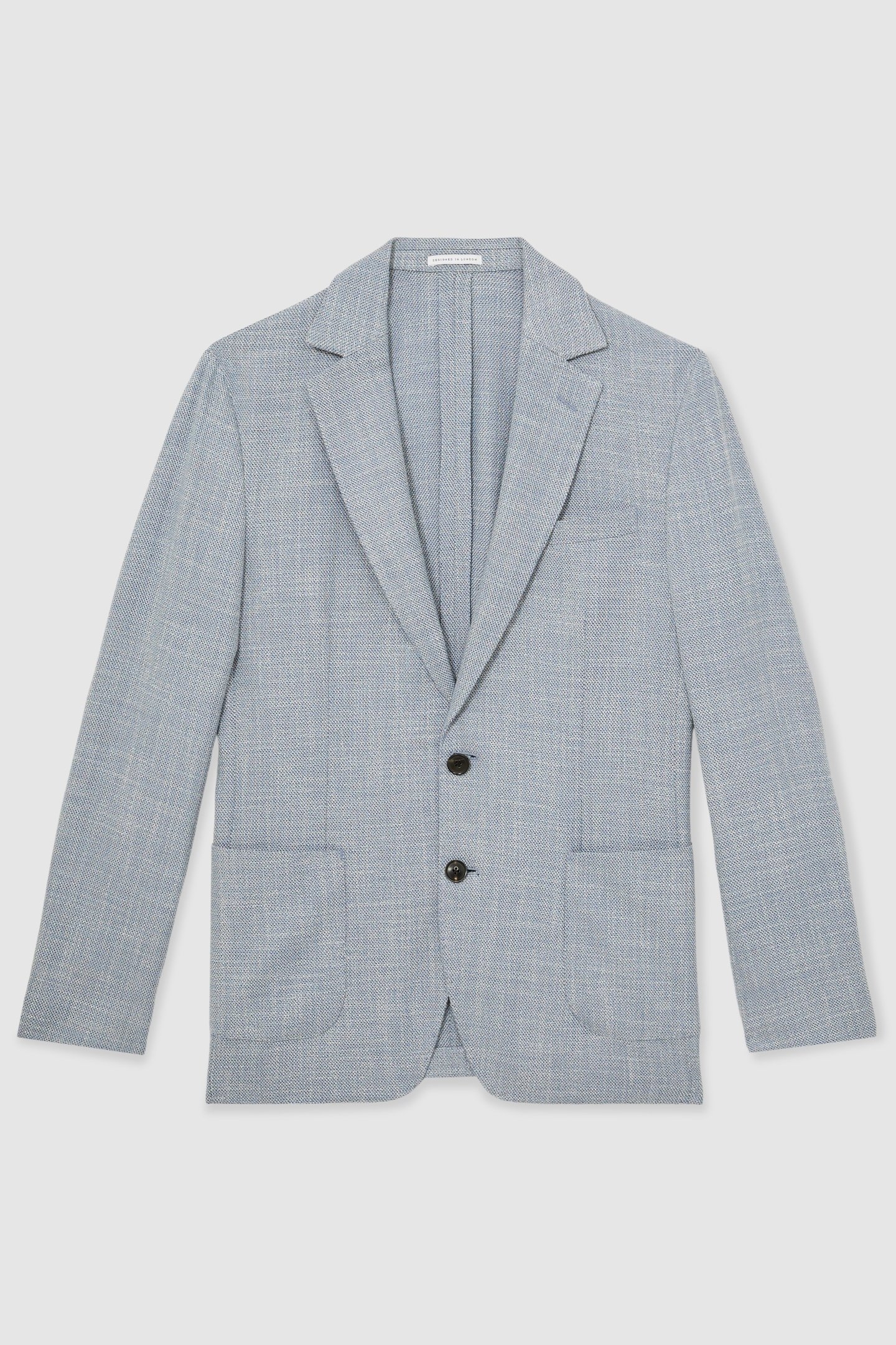 SB 2B NOTCH TEXTURED BLAZER SOFT BLUE 2
