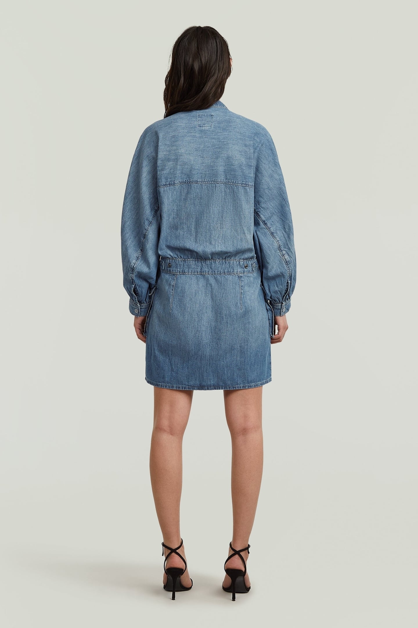 MACRO BALLOON DRESS L\S ANTIQUE FADED THAMES 3