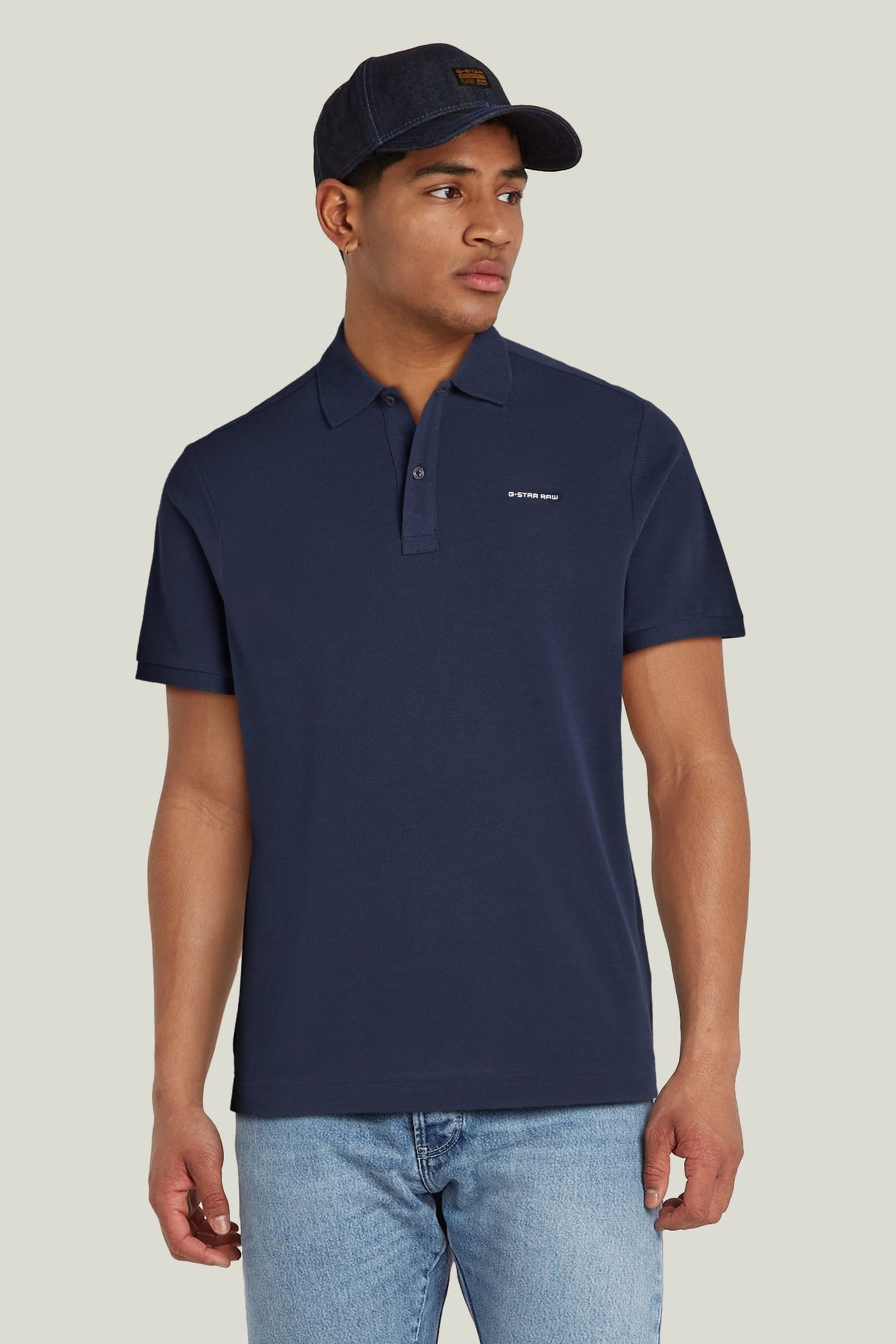OLUV SLIM POLO S\S SARTHO BLUE 1