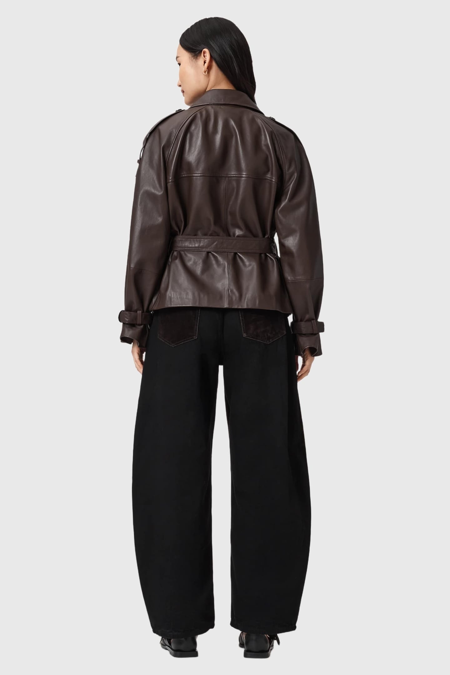 HELENA FLOCKED JEAN COCOA BROWN 5