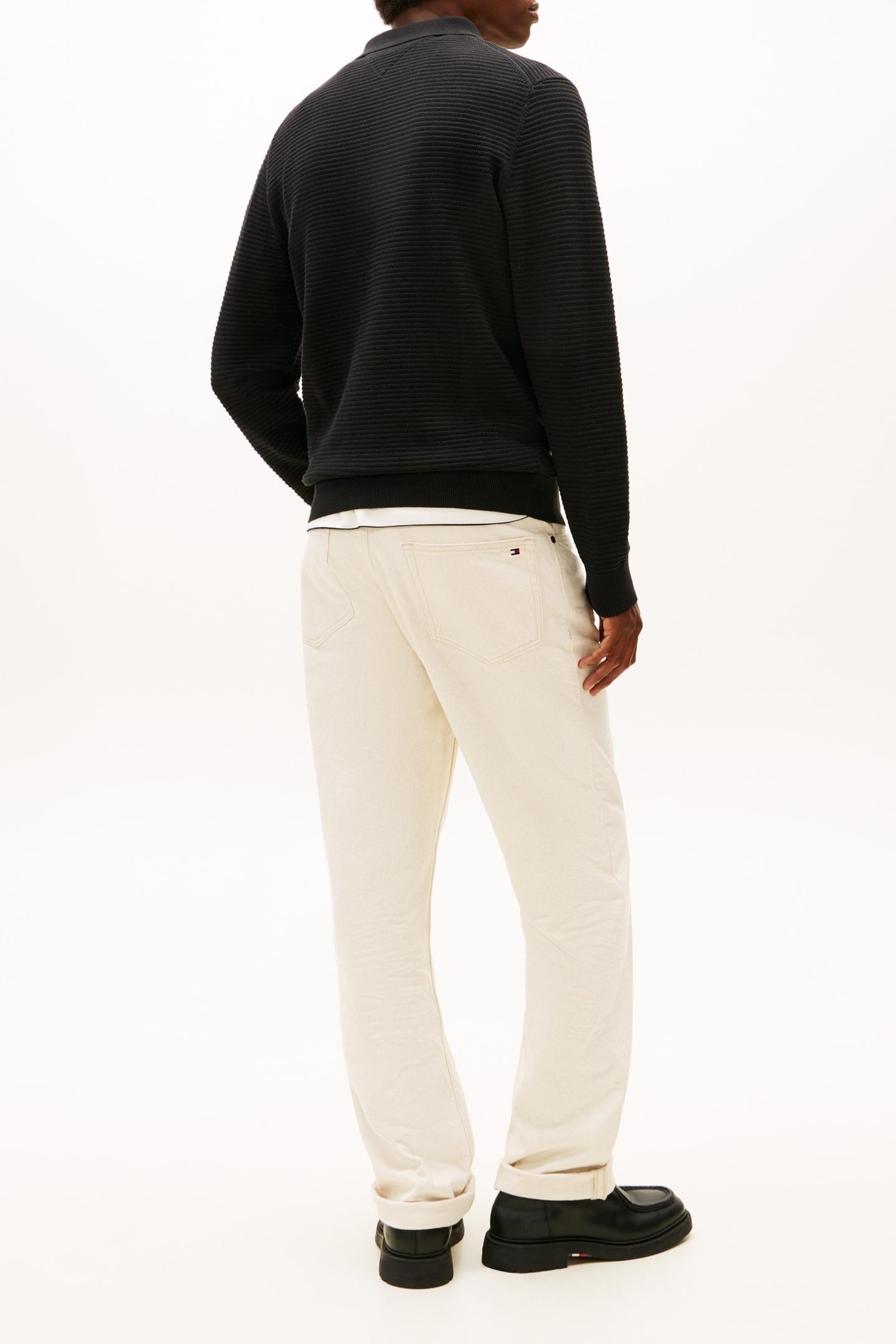 SEASONAL STRUCTURE ZIP SWEATER BLACK 5