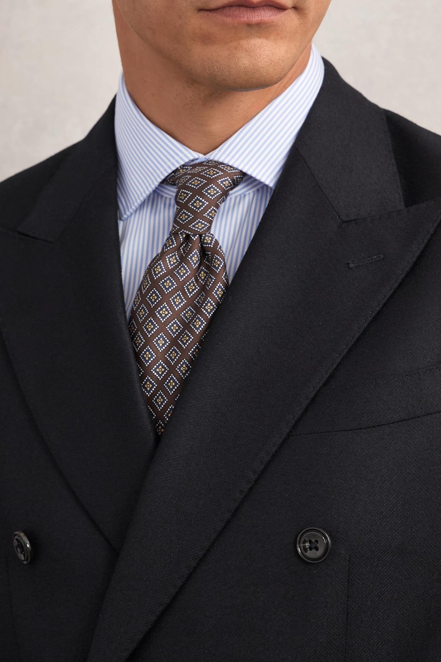 DB PEAK FLANNEL BLAZER NAVY 5