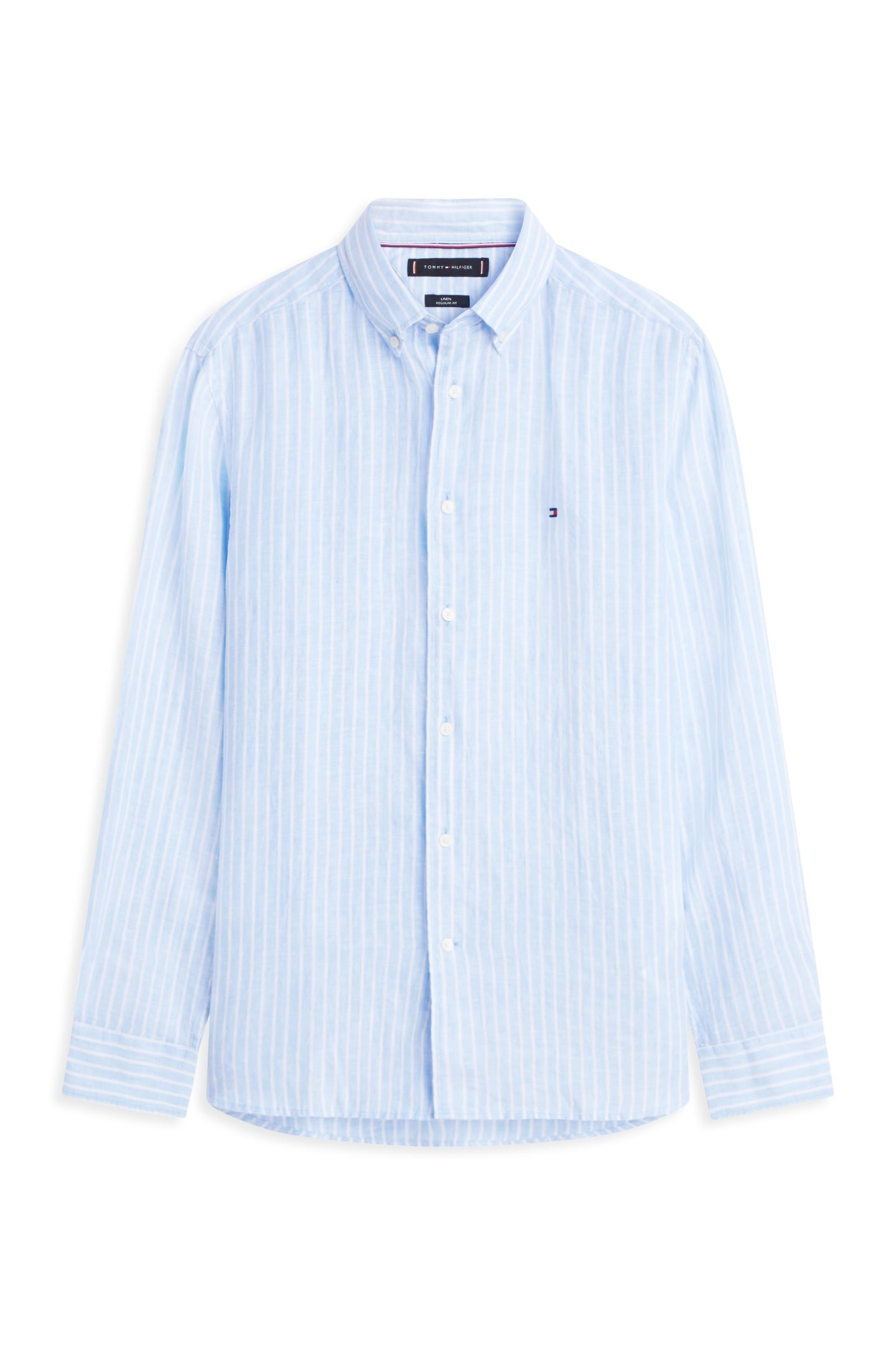 REGULAR FIT LINEN SHIRT CLOUDY BLUE/STRIPE 4