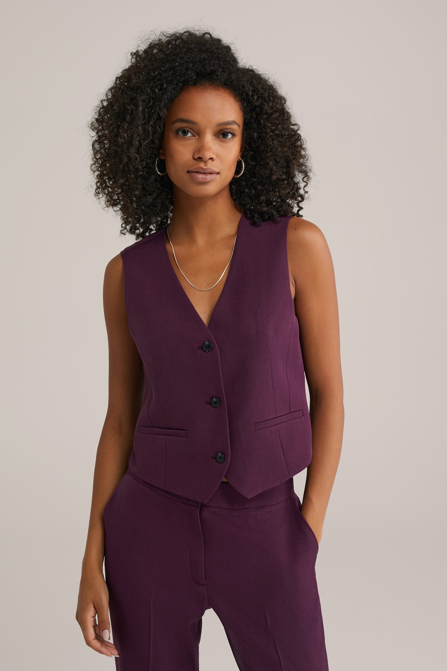 GILET AUBERGINE 1