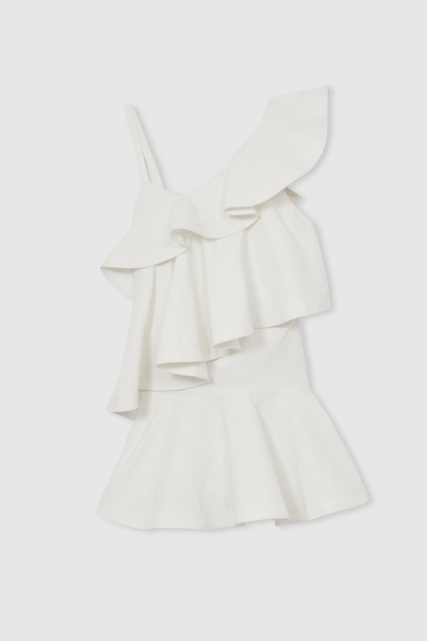 SHORT RUFFLE DRESS IVORY 4