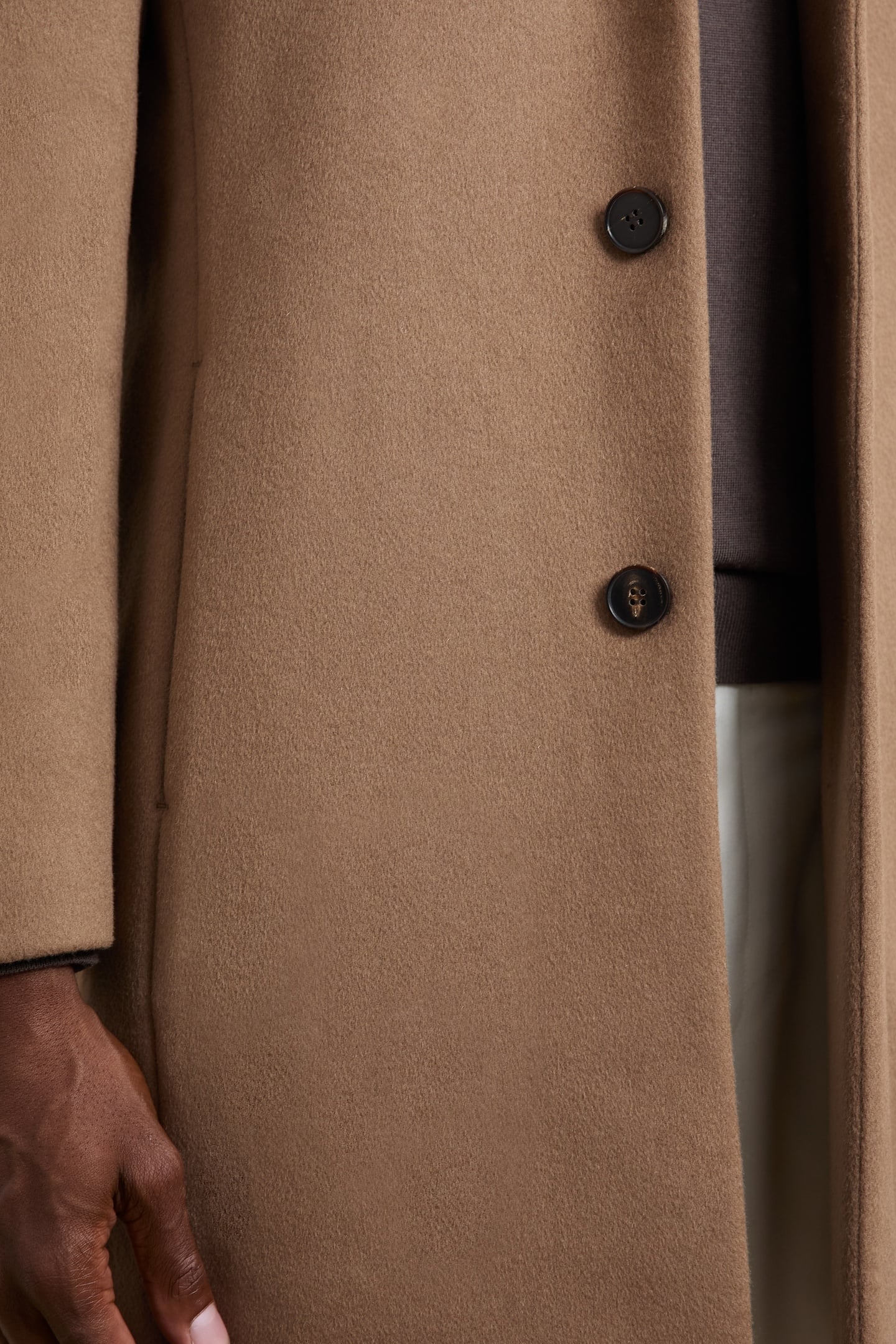 LS SB WOOL BLEND OVERCOAT LIGHT BROWN 3