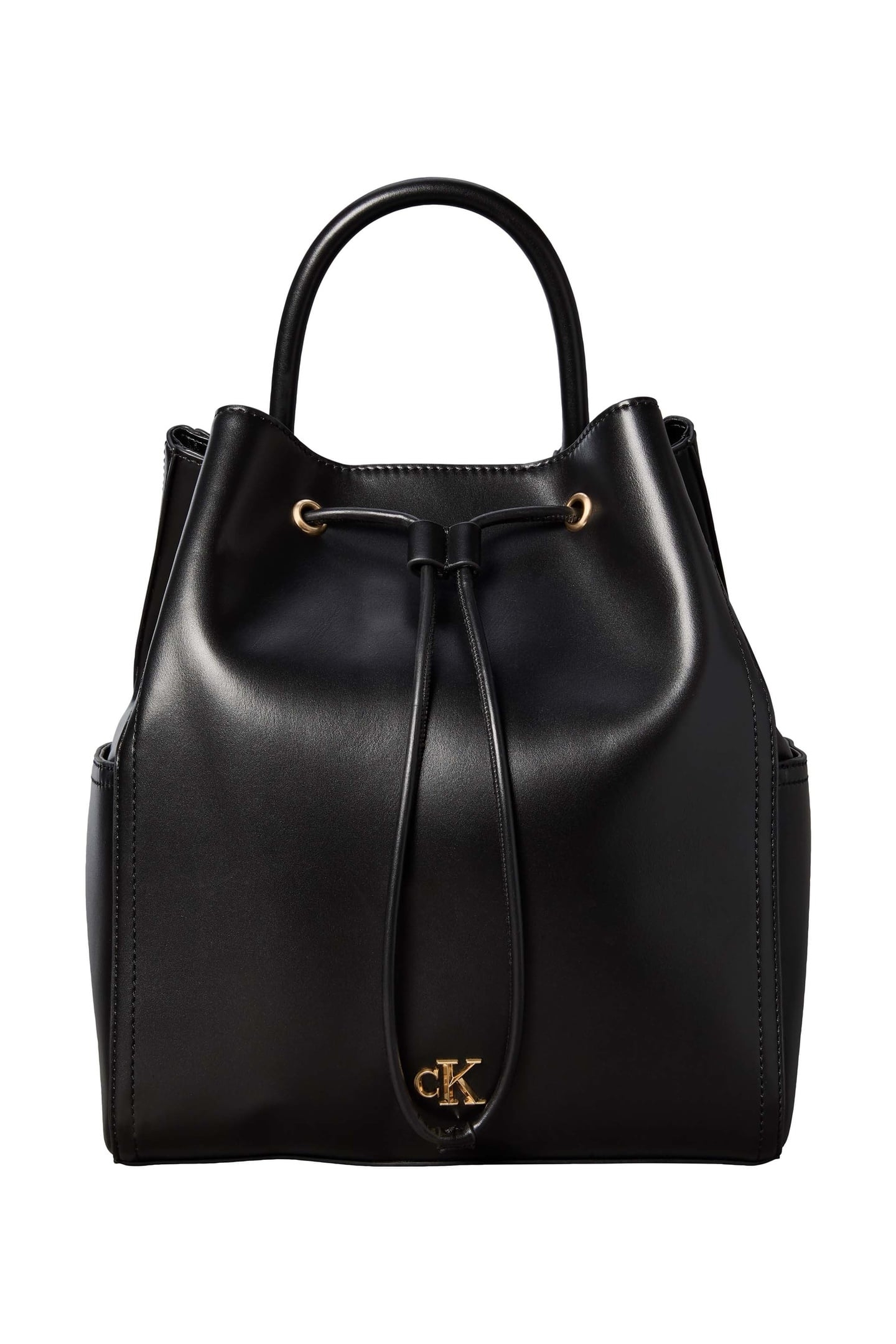 DRAWSTRING BACKPACK BLACK/ANTIQUE LIGHT GOLD 2