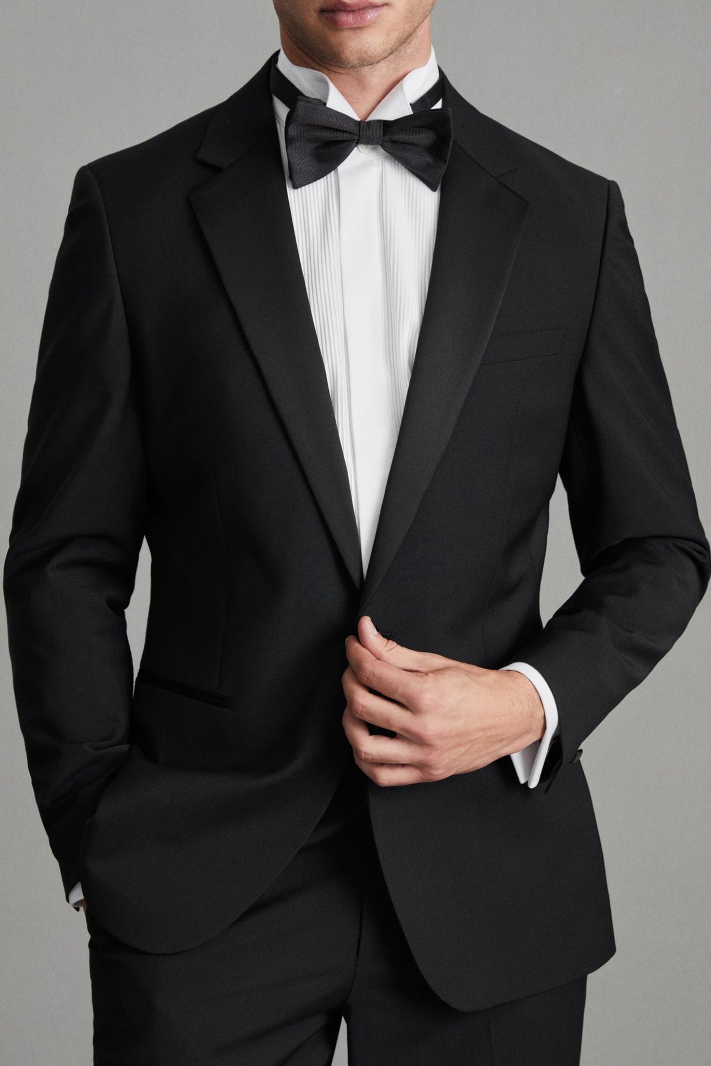 NOTCH LAPEL TUX JACKET BLACK 1
