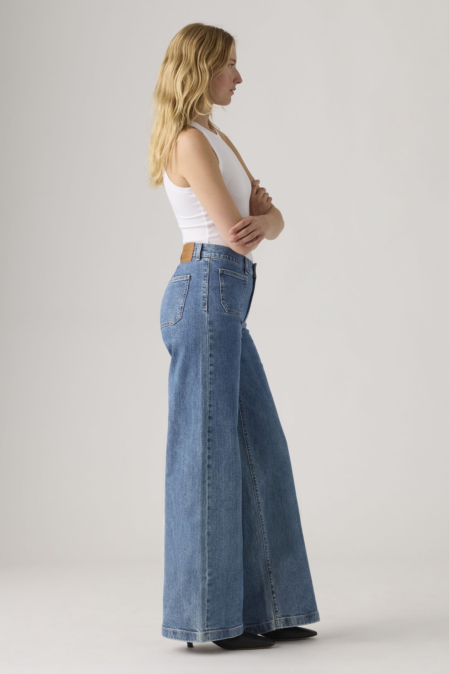 728™ TAILORED HIGH RISE WIDE LEG JEANS BLUE 3
