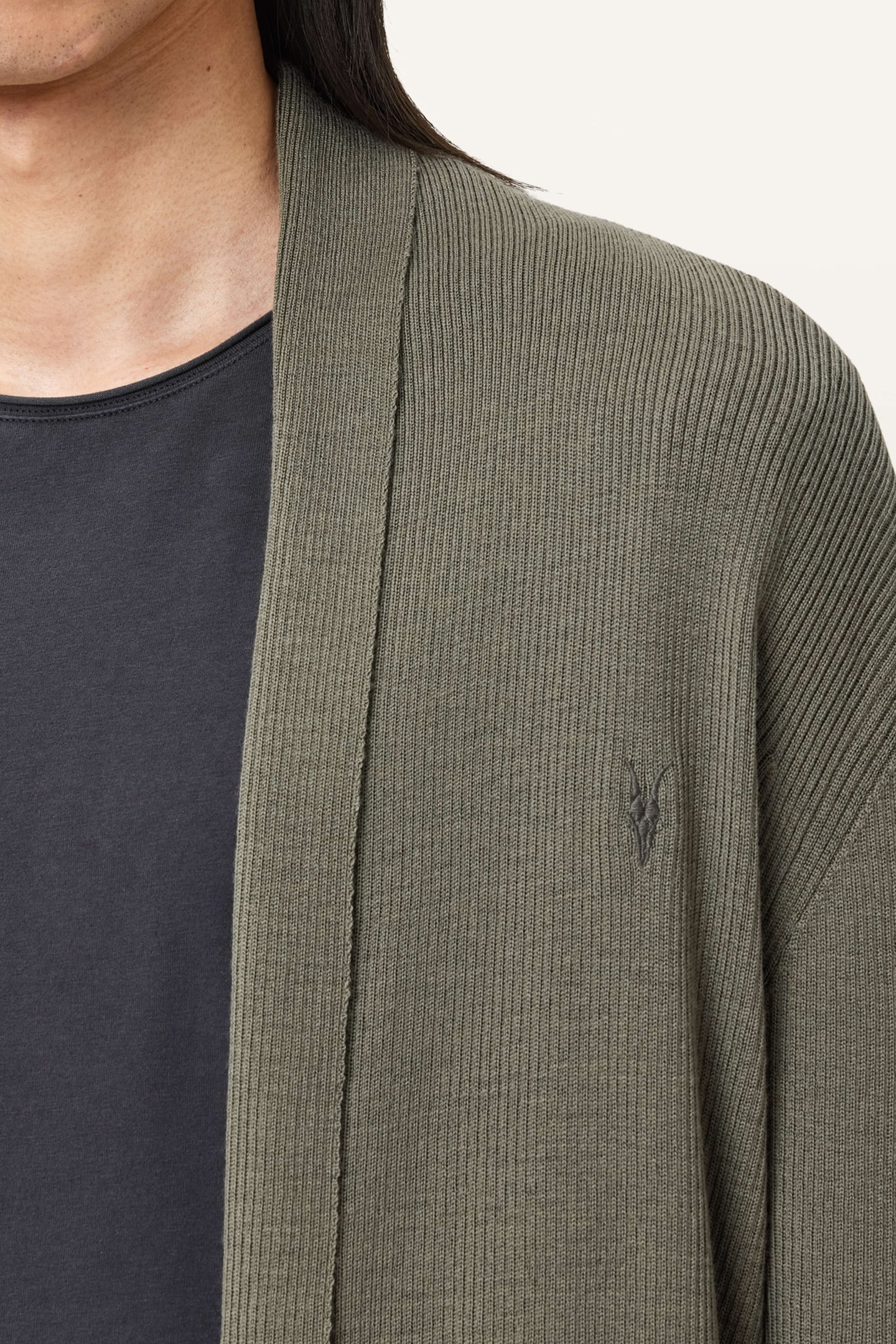 MODE MERINO OPEN CAR DUSKY GREEN 5