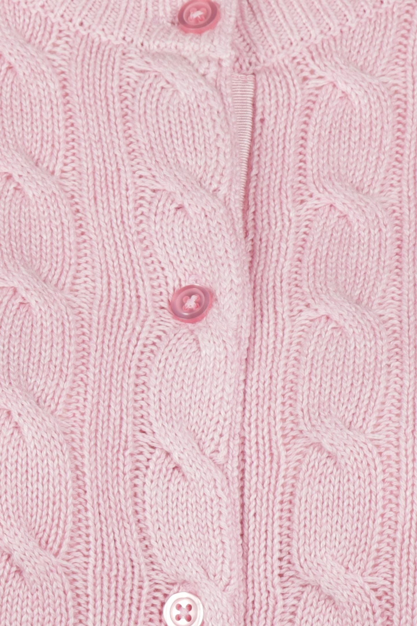 CABLE BUTTON CARDIGAN LIGHT PINK 5