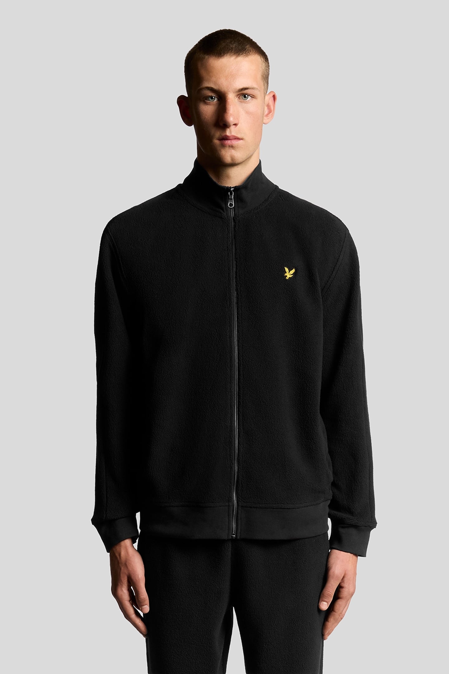 POLAR FLEECE TRACK JACKET JET BLACK 2
