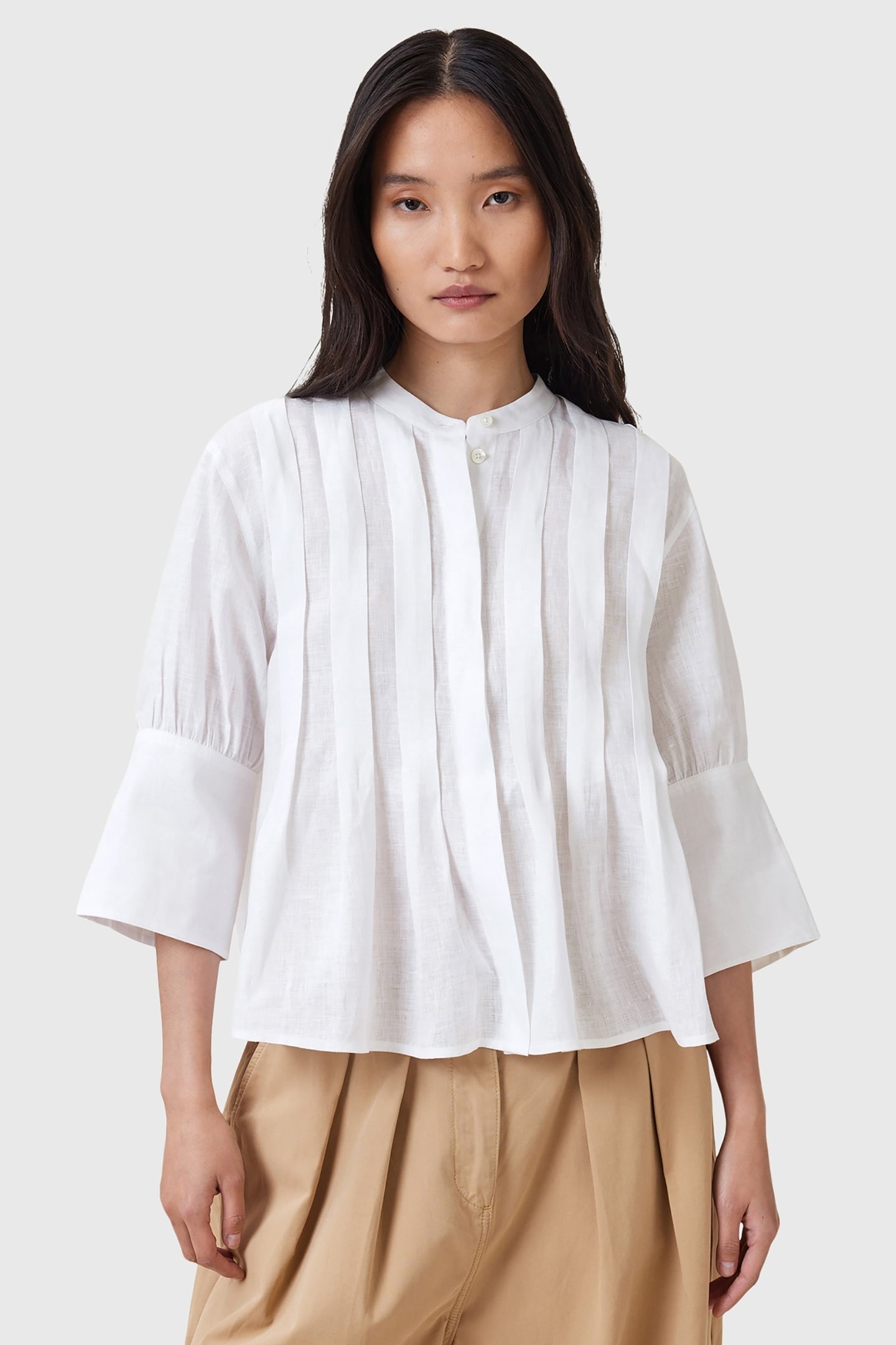 INARA LINEN SHIRT CHALK WHITE 3