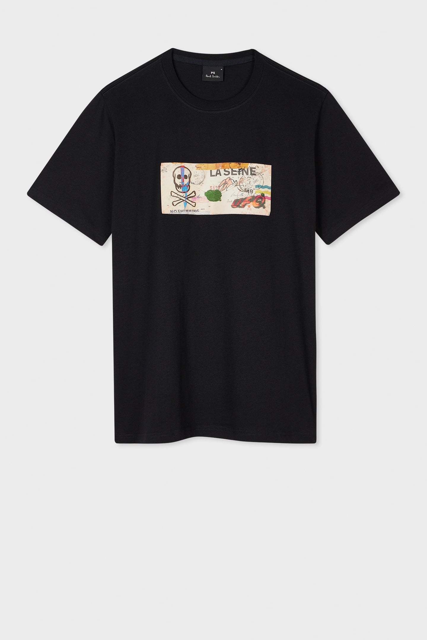 SLIM FIT T SHIRT CROSSBONES BLACK 1