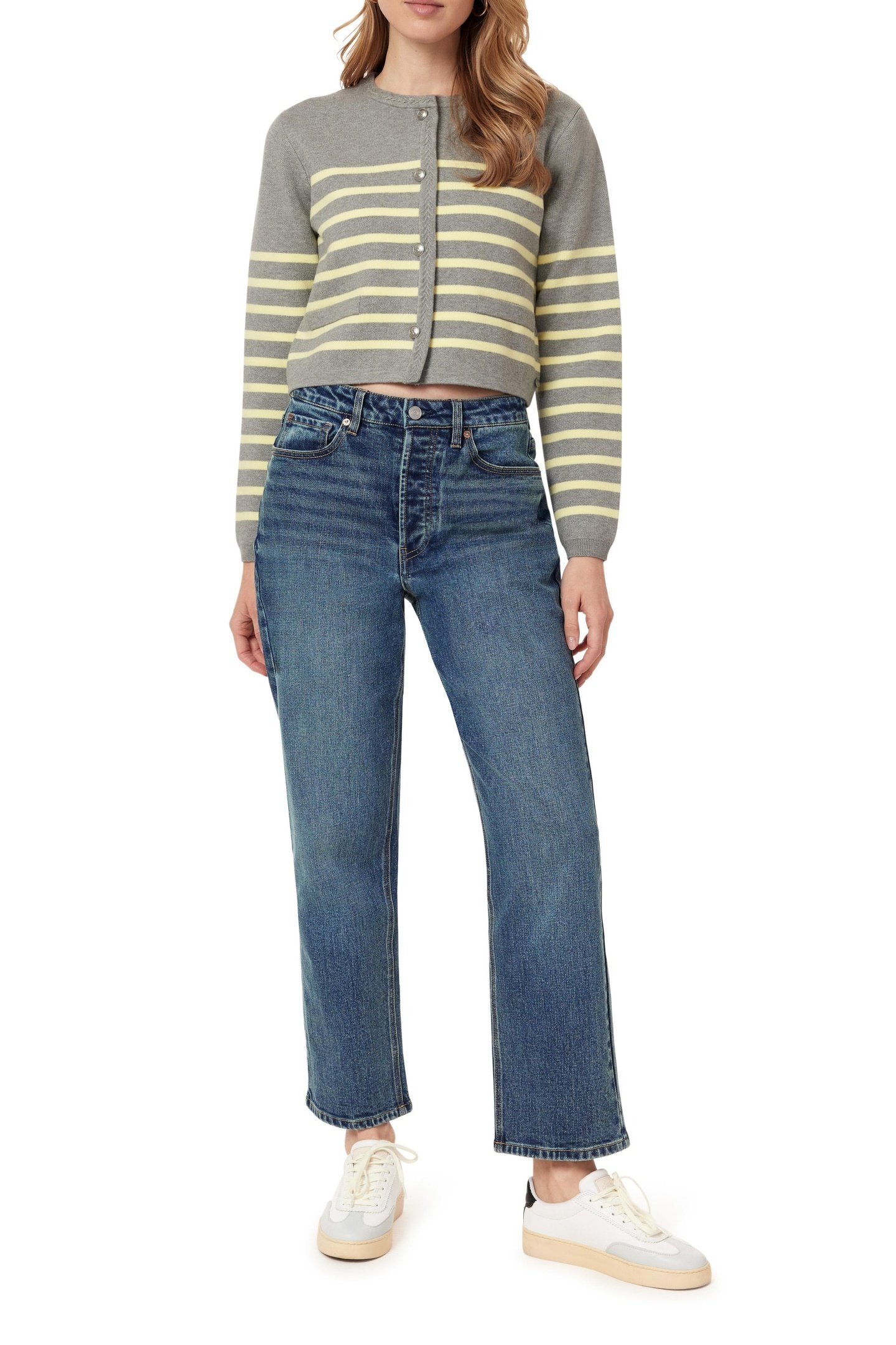 SWEATER MEDIUM GREY HEATHER/YOUNG WHEAT 1