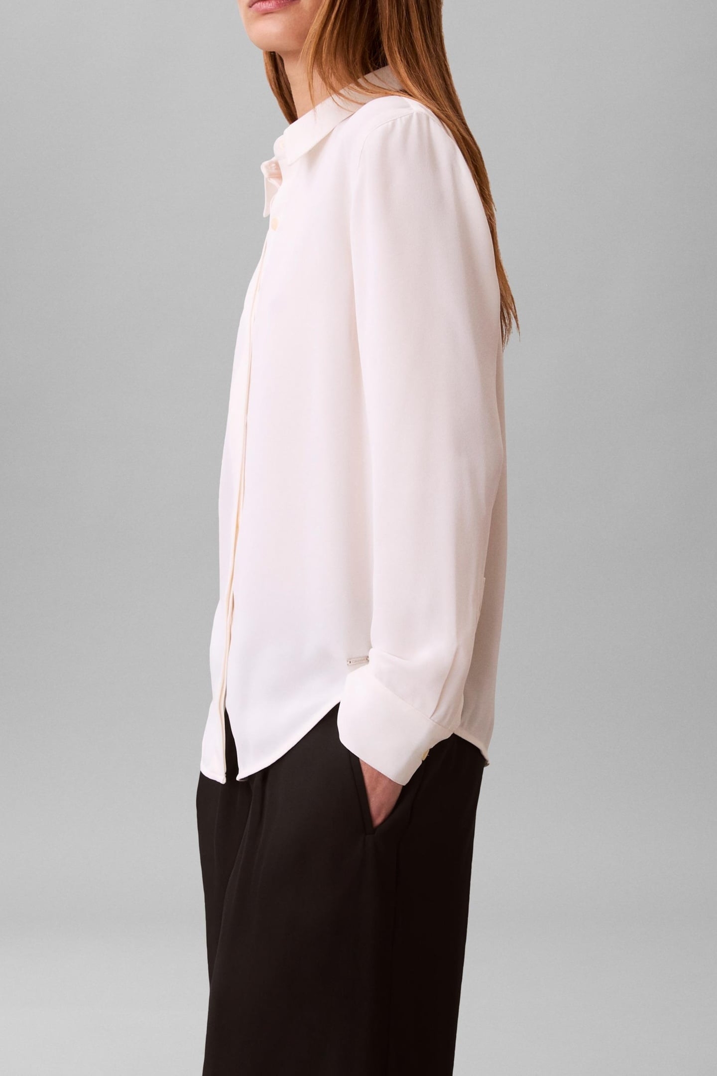 CREPE CLASSIC SHIRT WHITE GREIGE 4