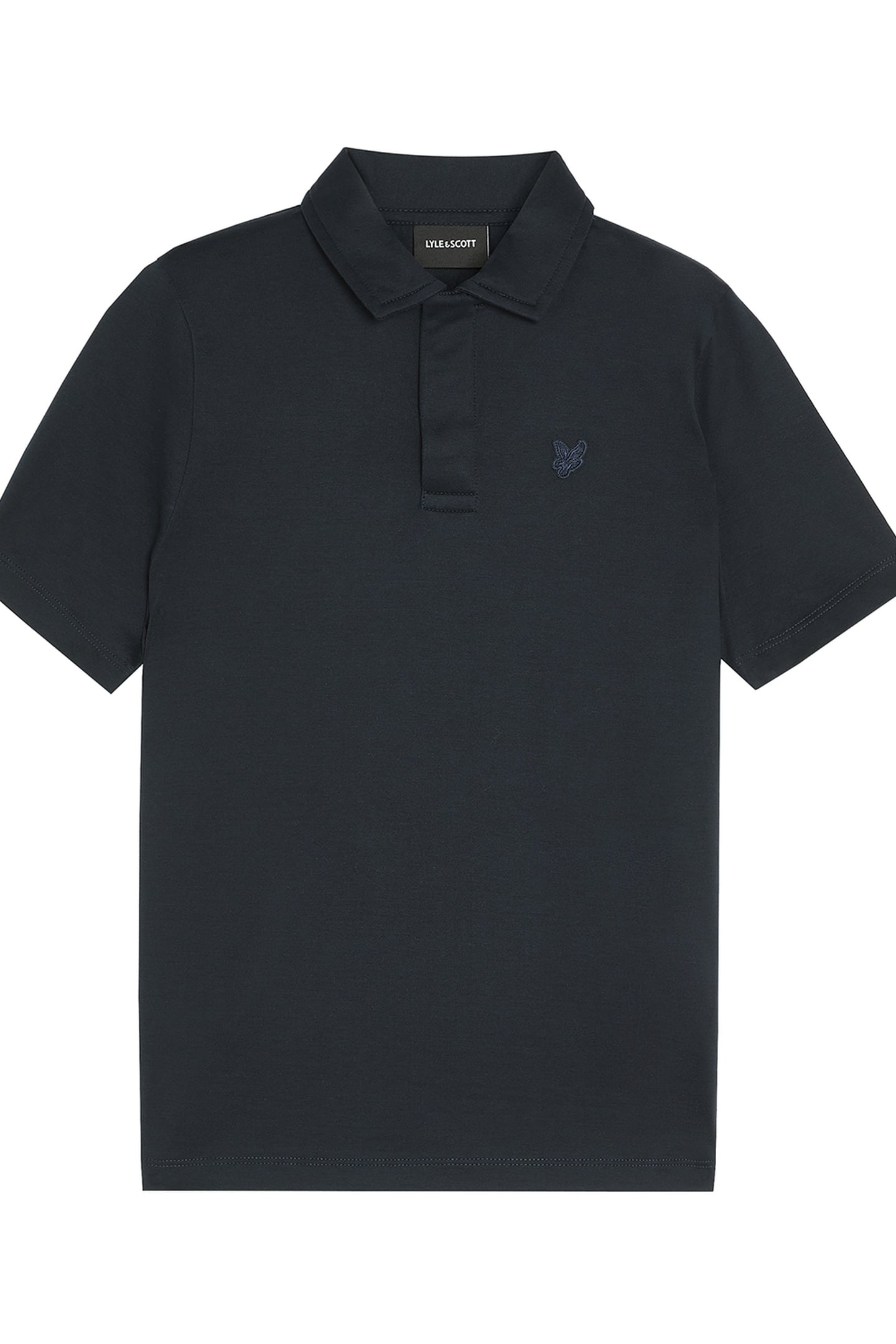 MERCERISED COTTON TONAL POLO SHIRT DARK NAVY 1