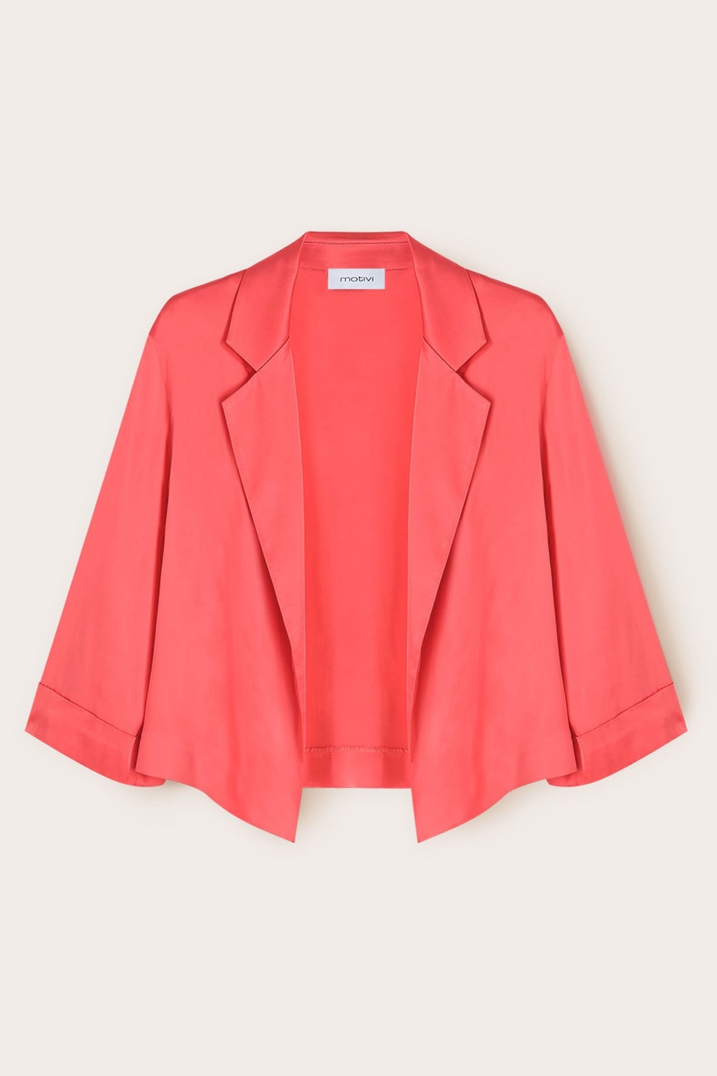 STRETCH SATIN DECONSTRUCTED JACKET BROWN 1