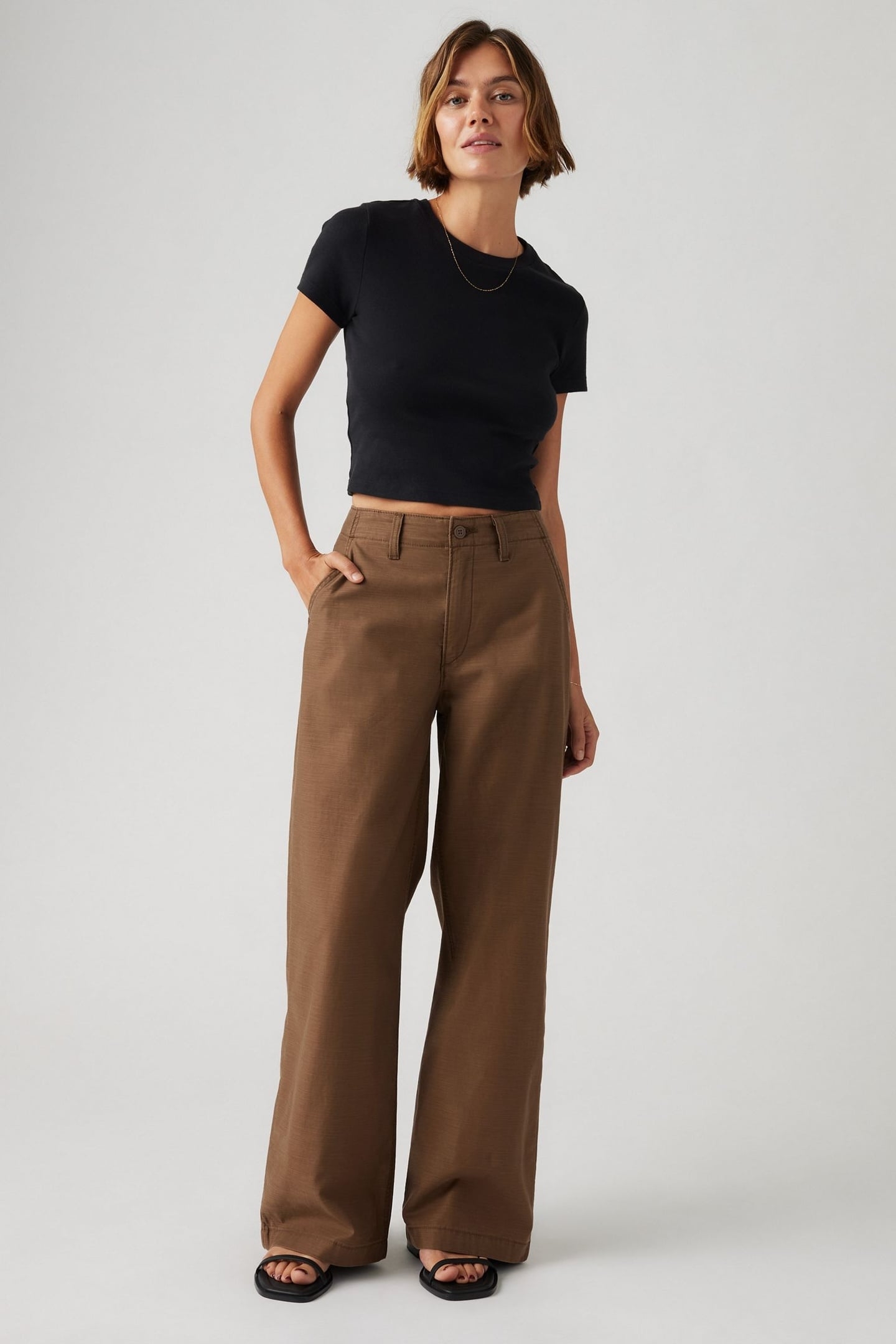 90'S STRAIGHT JEANS BROWN 1