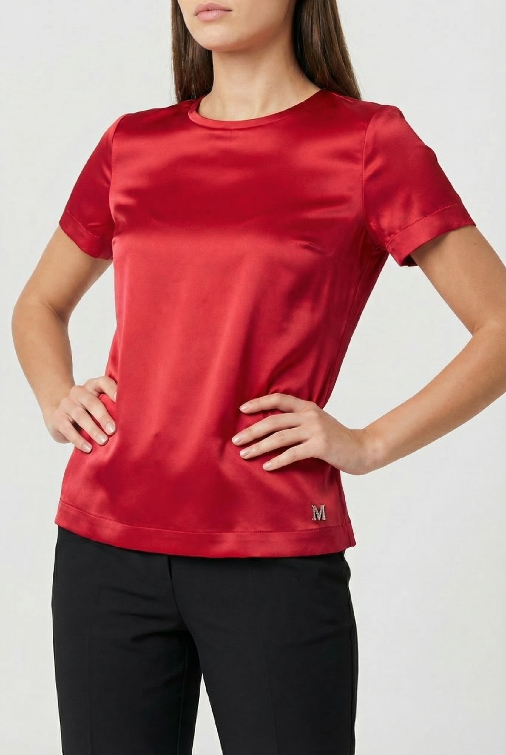 MARCIANO BY GUESS DENISE SS TOP FRUIT JUICE PINK 1