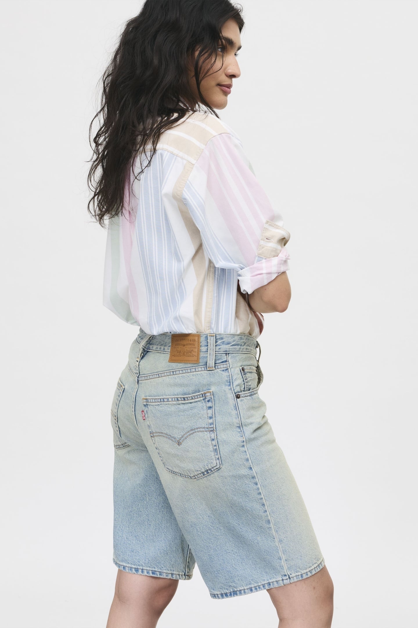 BAGGY DAD JORTS BLUE 7