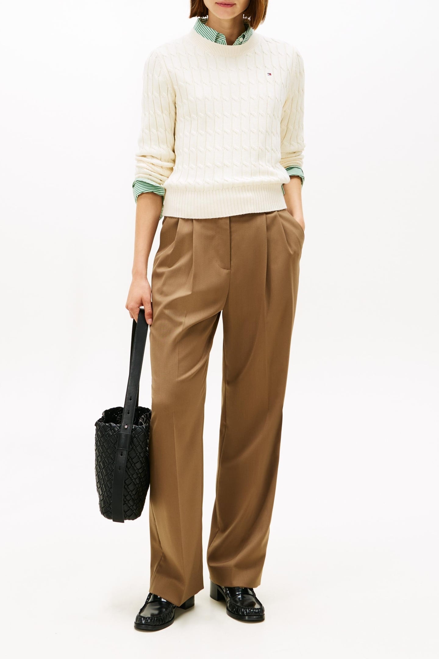 CABLE KNIT CREW NECK JUMPER CALICO 4