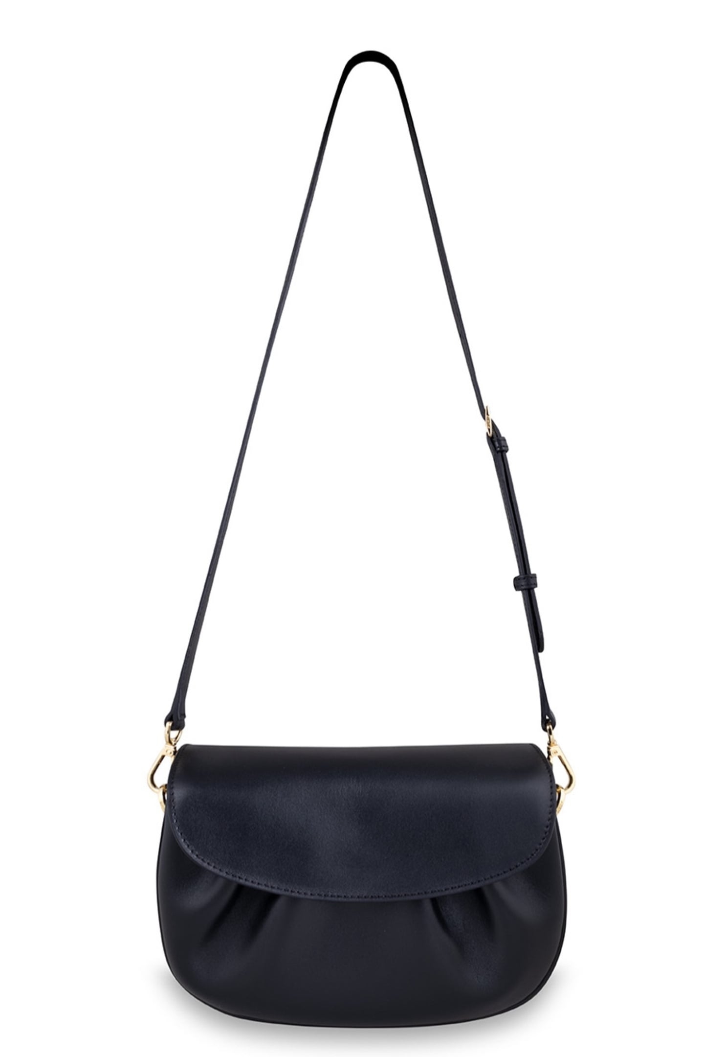 DIMPLE FLAP LEATHER BLACK 1