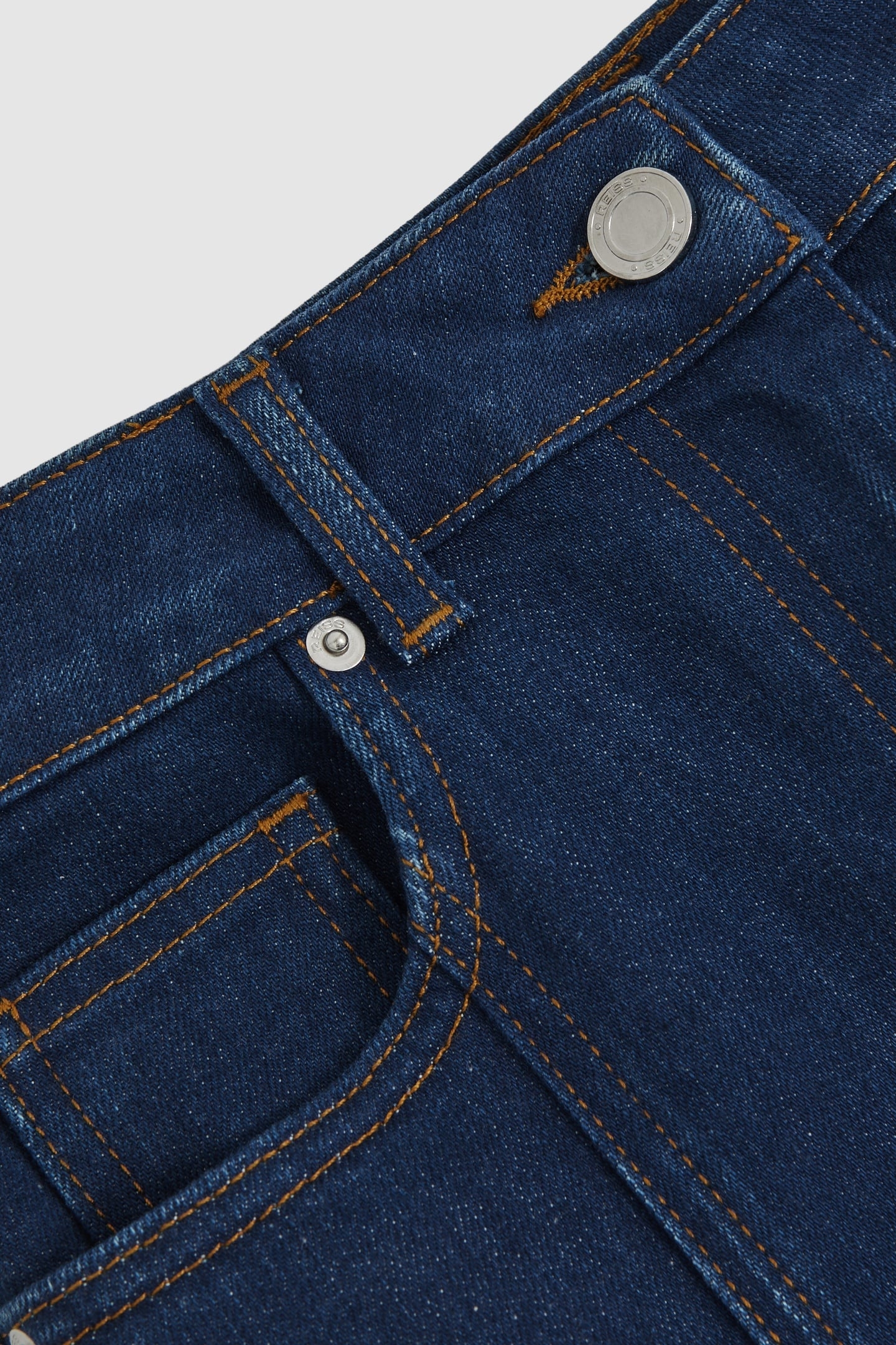 FLARE PIN STITCH JEAN BLUE 5