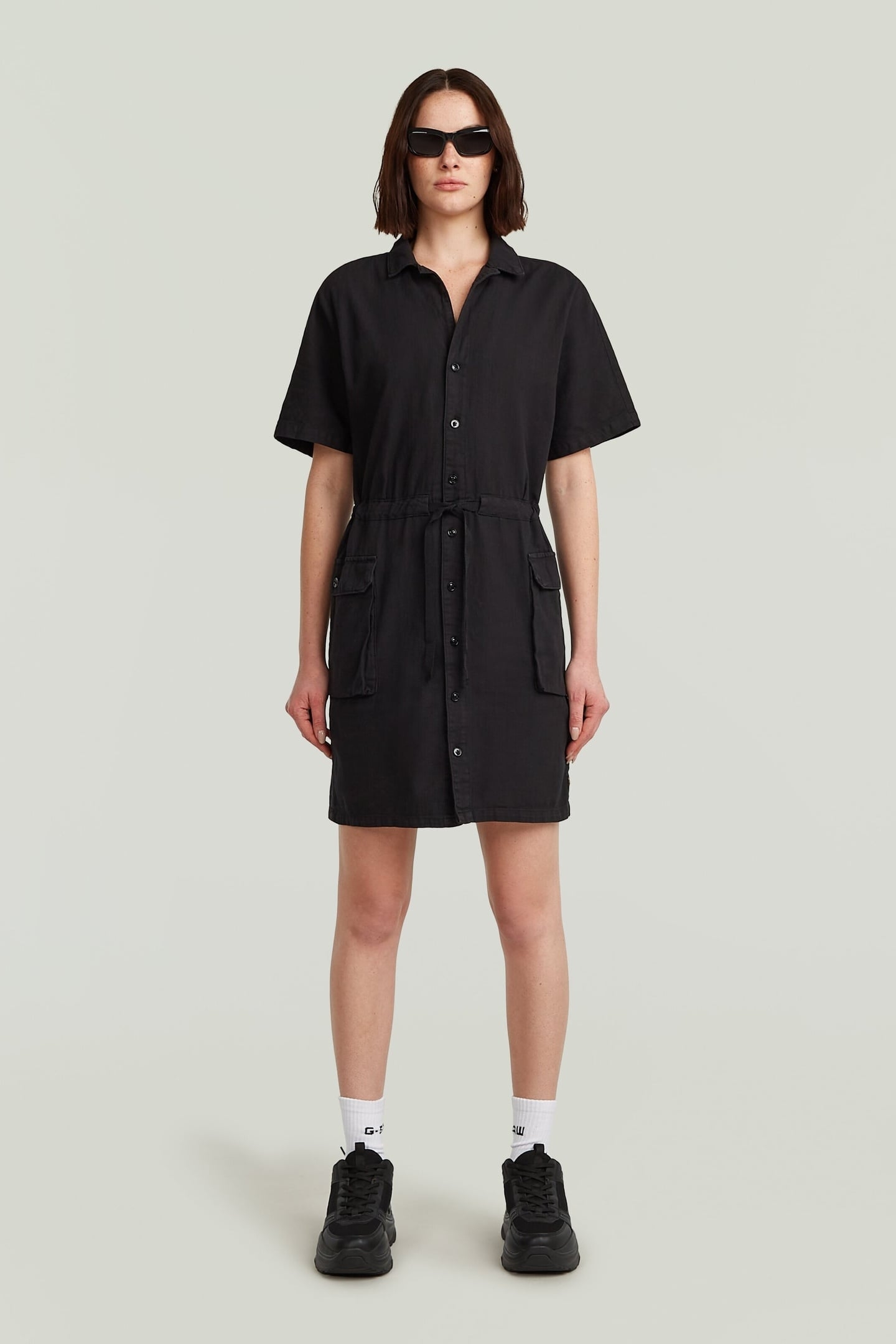 SOFT UTILITY DRESS DK BLACK GD 1