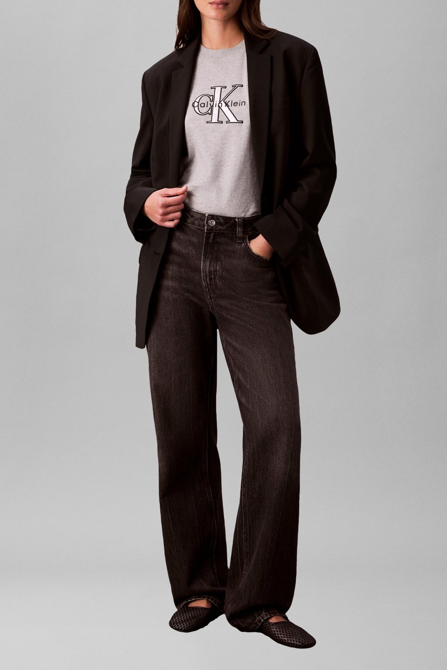 SS CLASSIC MONOLOGO TEE BC06 GREY HEATHER 3