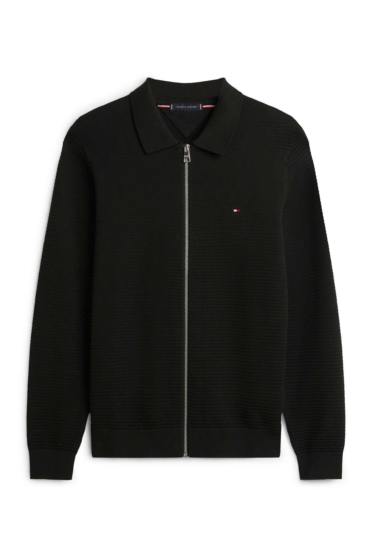 SEASONAL STRUCTURE ZIP SWEATER BLACK 3