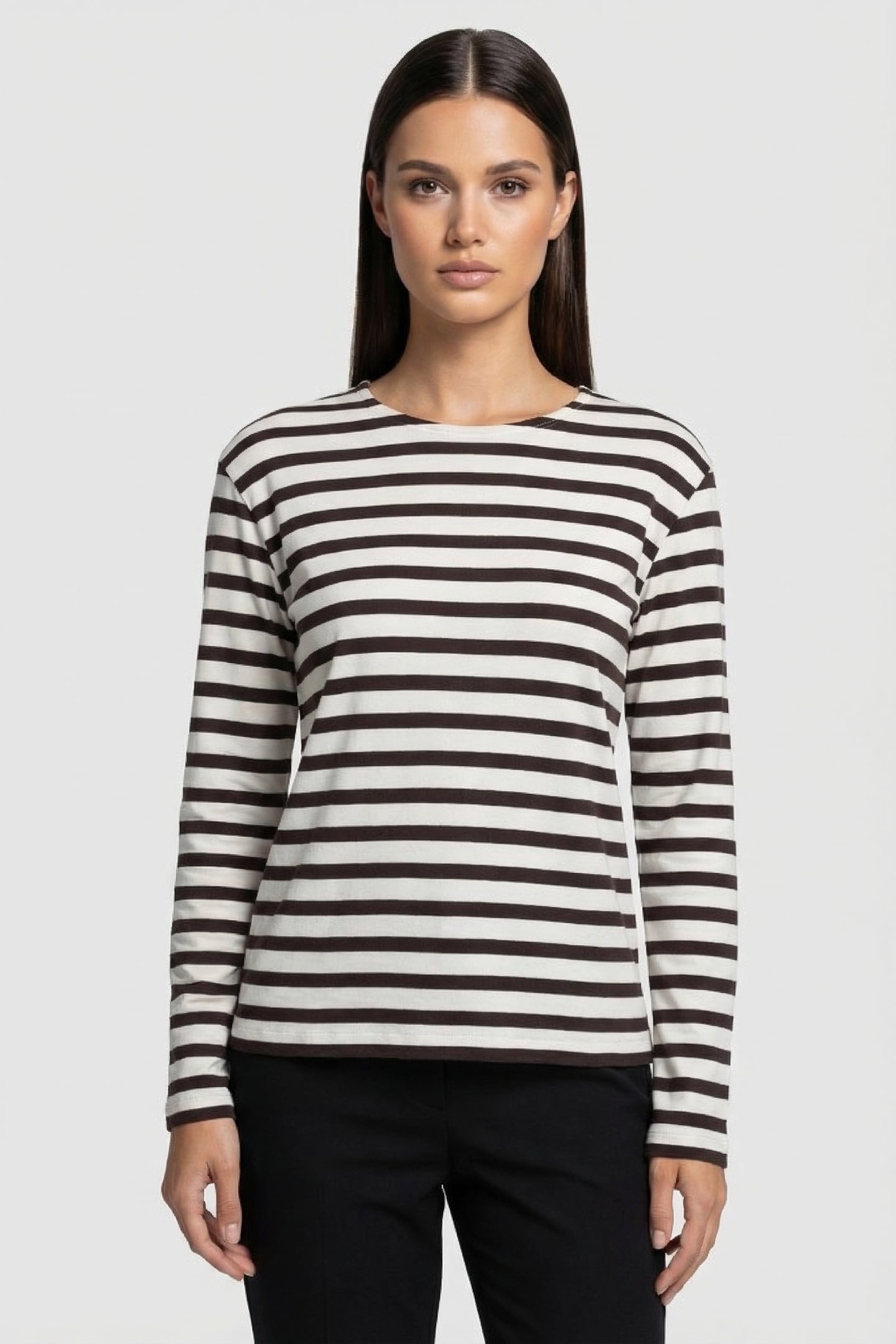 STRIPED LONGSLEEVE T-SHIRTS EBONY 1