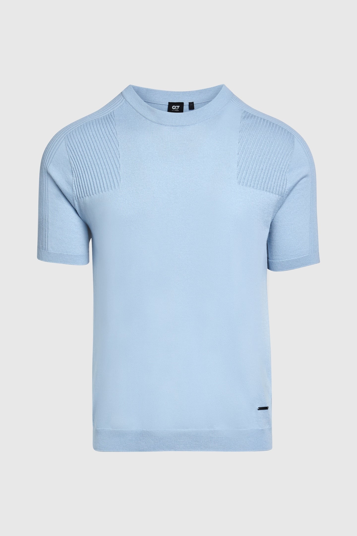 FOTOR V2.Y9.01 FLAT-KNIT-SHIRT FOG BLUE 3