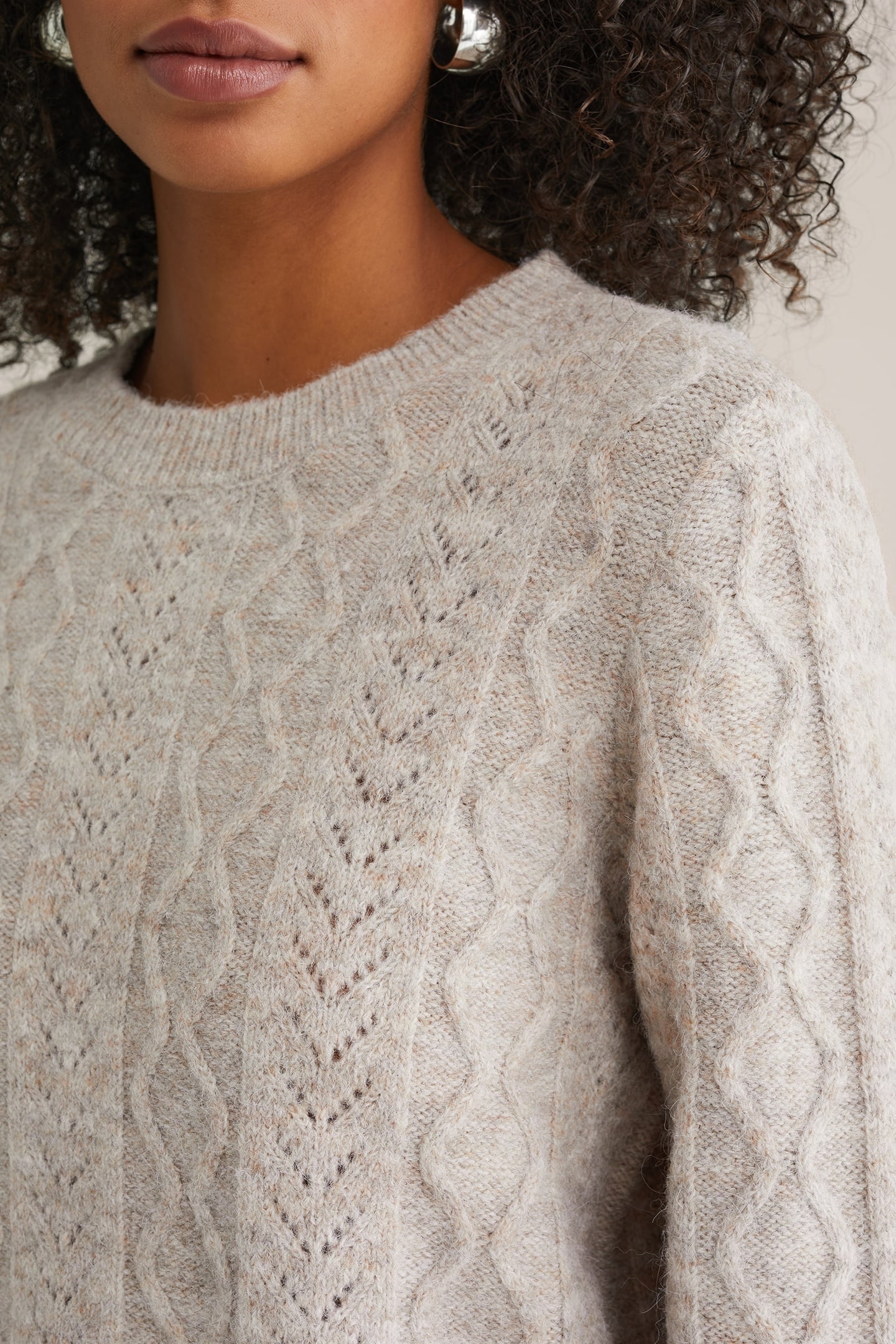 KNITTED PULLOVER GREIGE 5