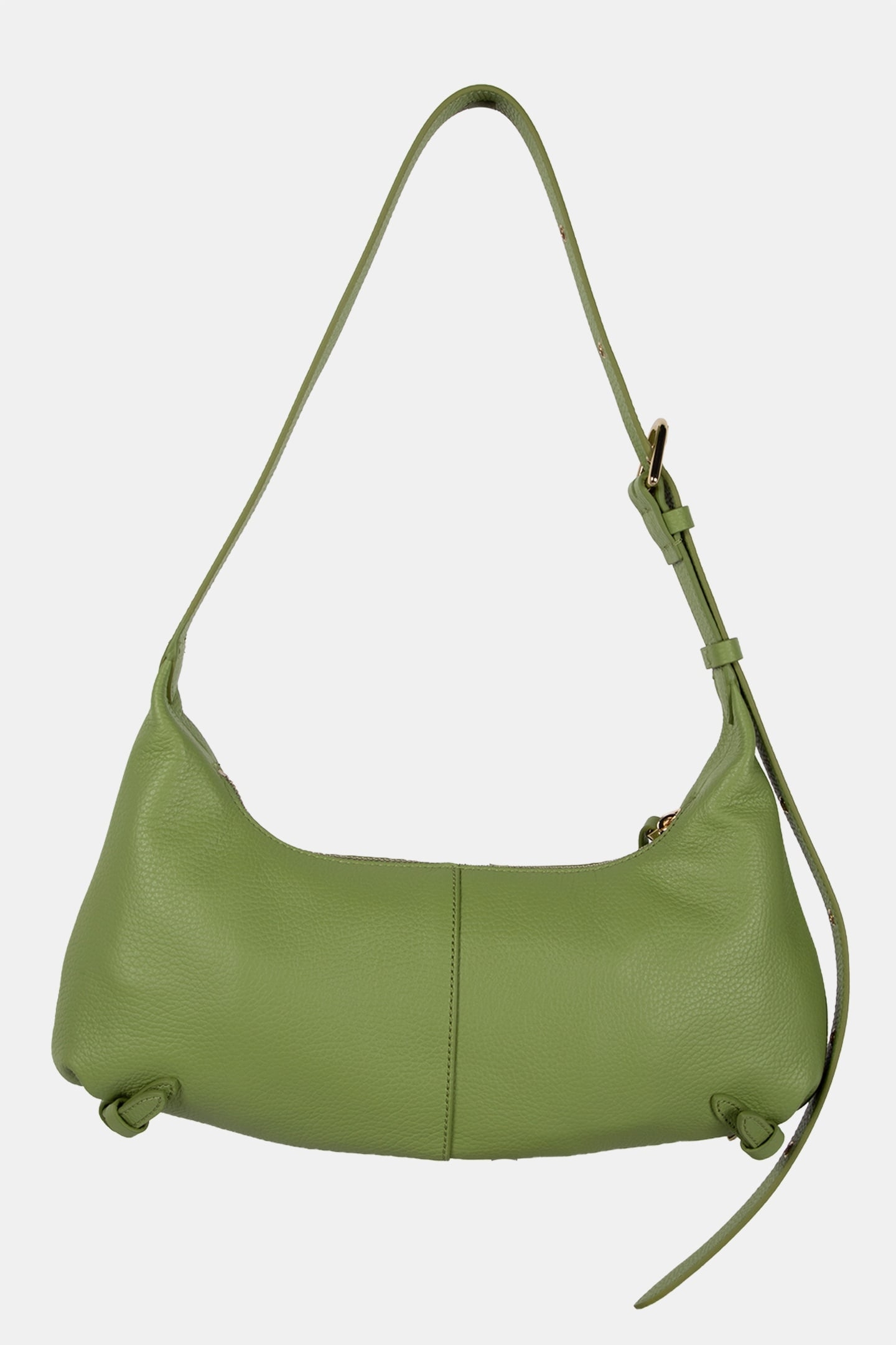 LEATHER SHOULDER BAG IN LIGHT GREEN 4
