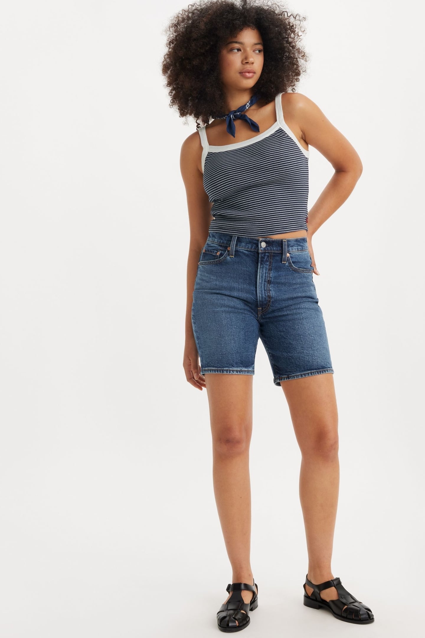 RIBCAGE BERMUDA SHORTS BLUE 2