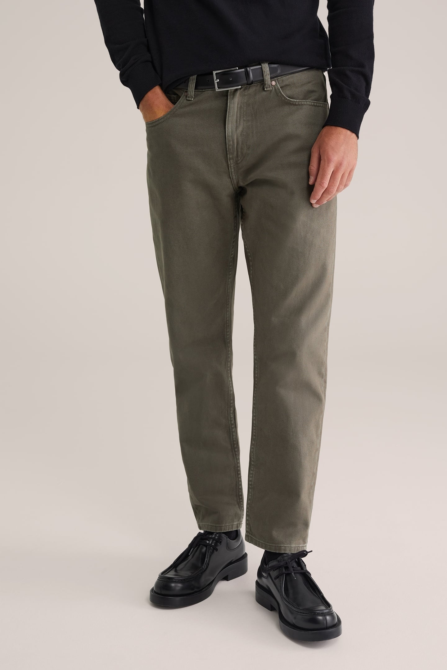 5-POCKET MID WAIST TAUPE 1
