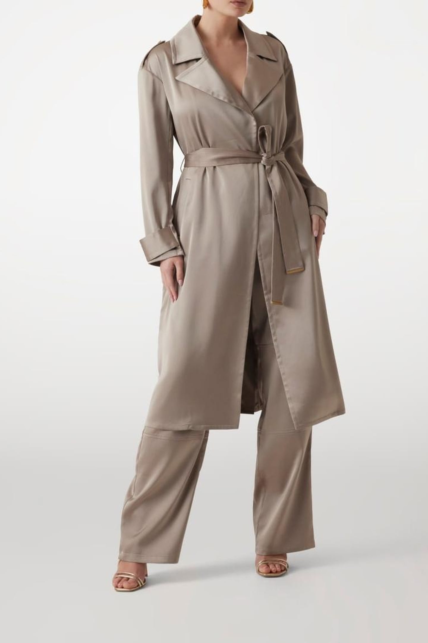 MARCIANO BY GUESS EVA TRENCH COAT NATURAL ALMOND 1