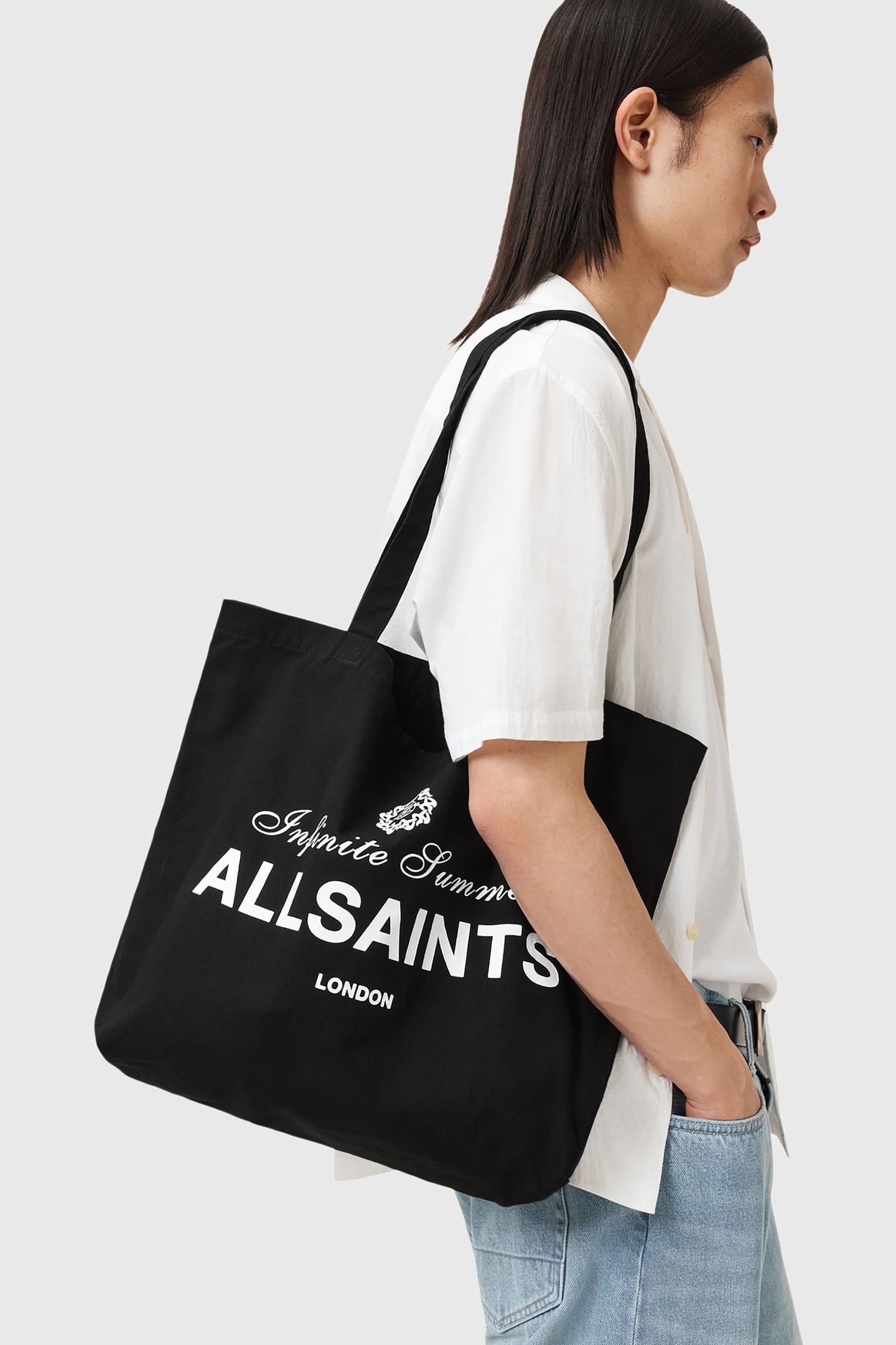 SOLEIL GRAPHIC TOTE WASHED BLACK 2