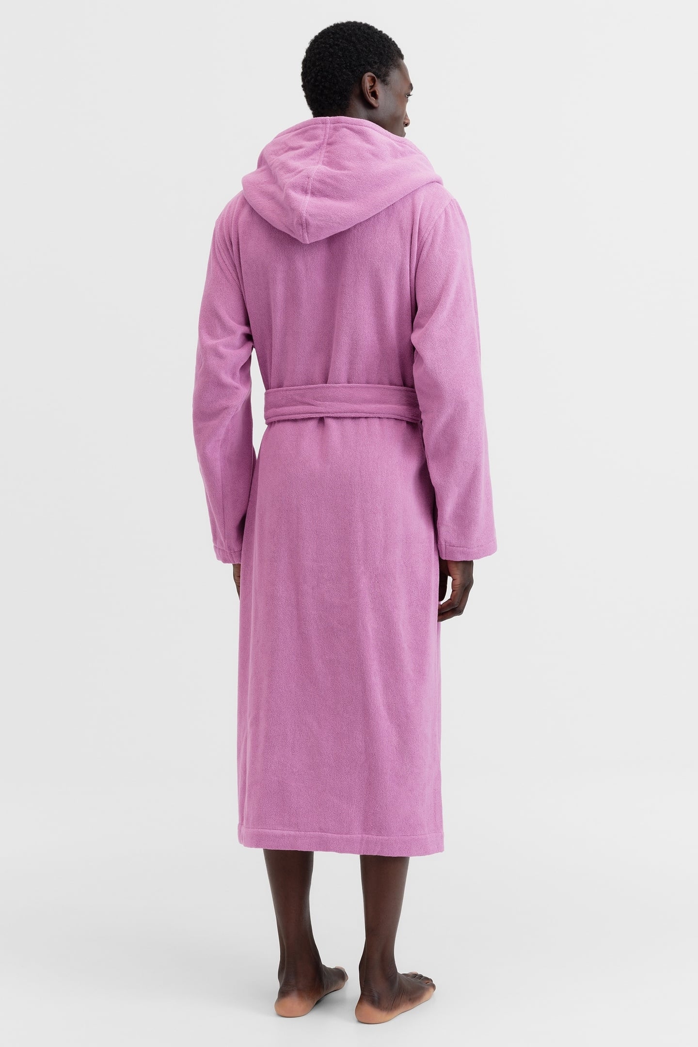 UNISEX HOODED BATHROBE MAGENTA 5