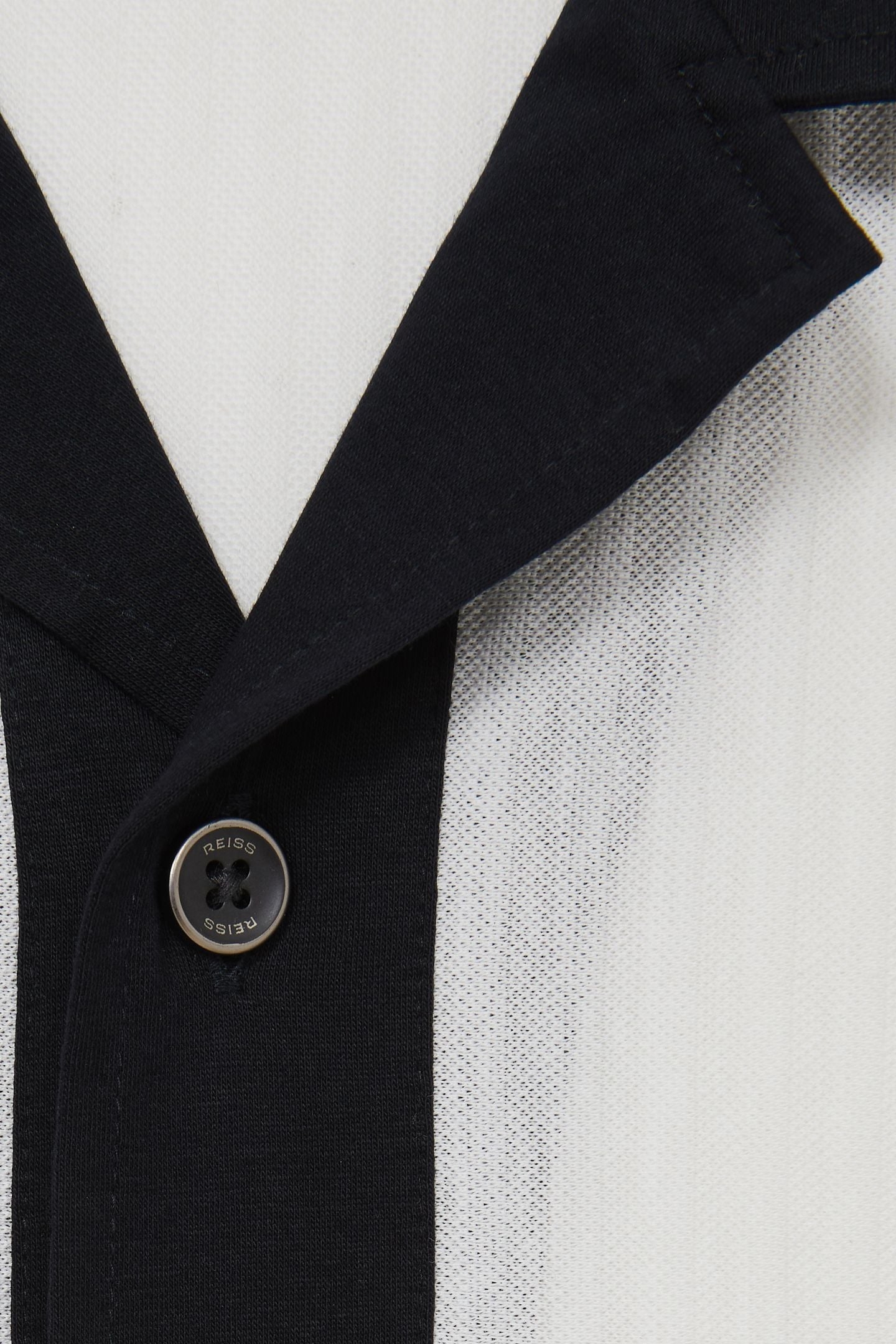 SS TEXTURED COLOUR BLOCK CUBAN SHIRT WHITE/NAVY 5