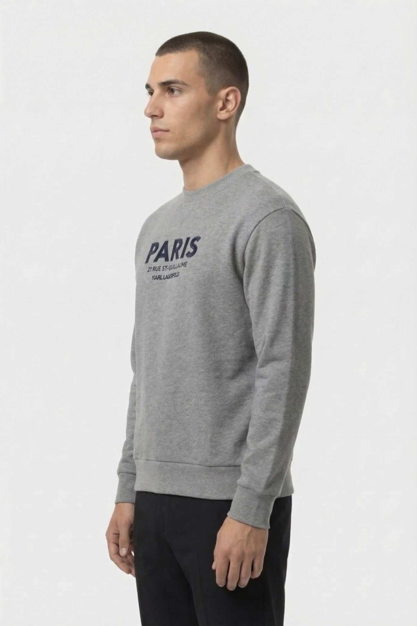 DARKGREY MELANGE SWEAT CREWNECK 3
