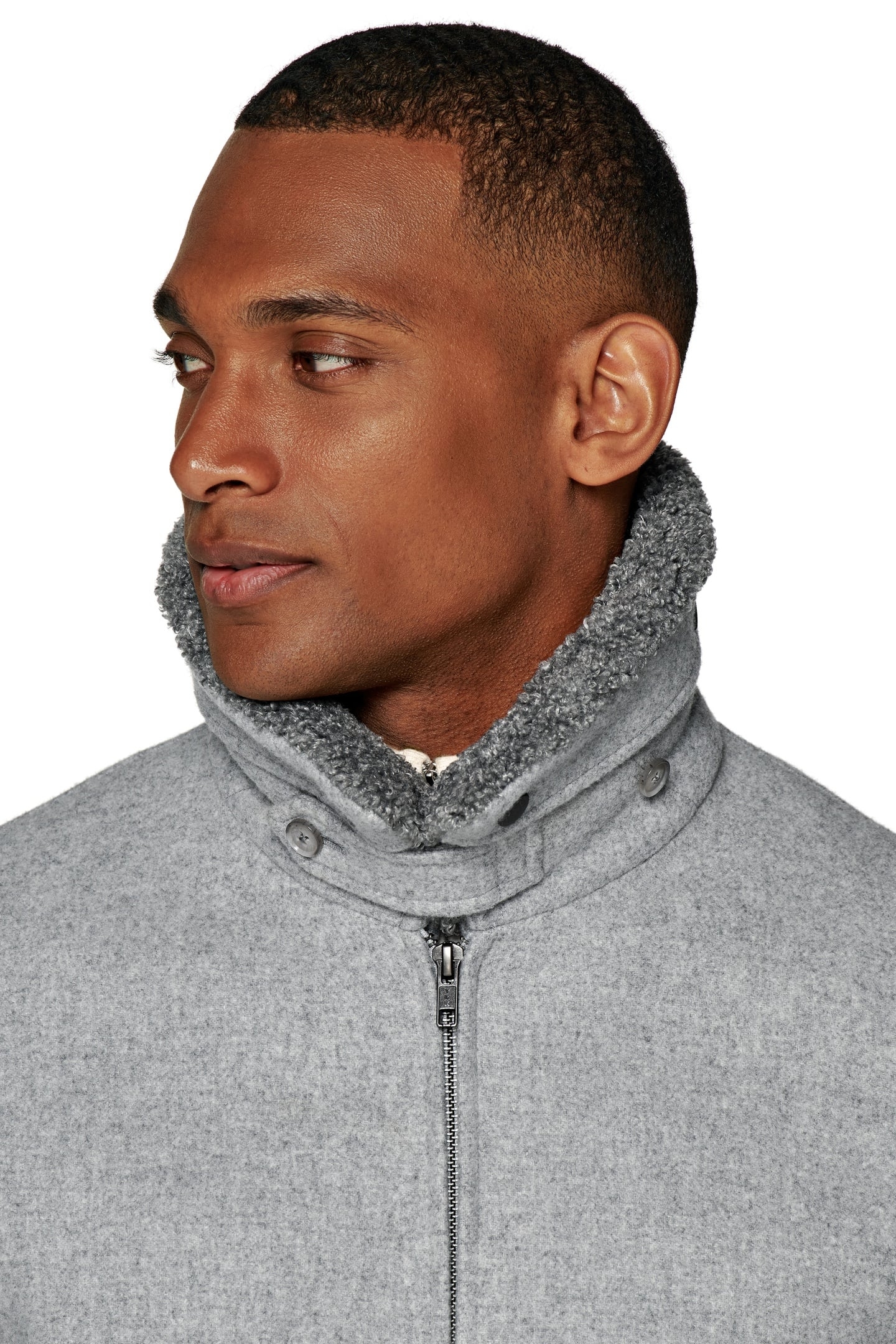 SHEARLING BOMBER-LT GREY LIGHT GREY 8