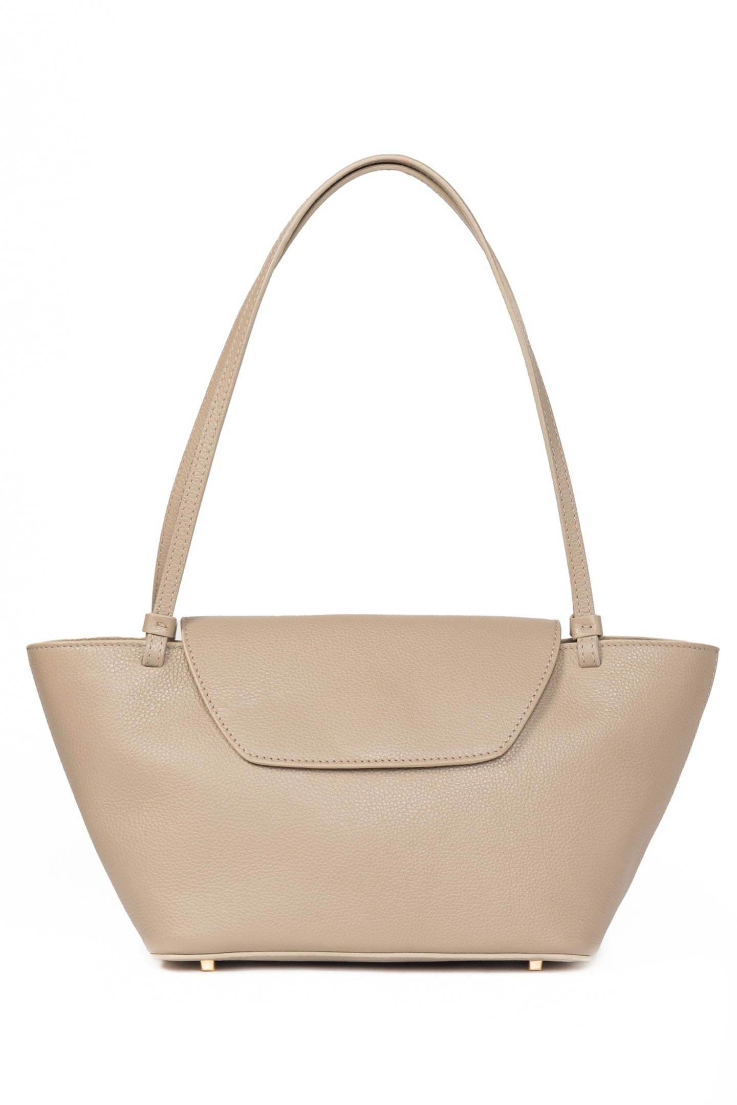 COURRIER TOTE PEBBLED LEATHER TAUPE 1