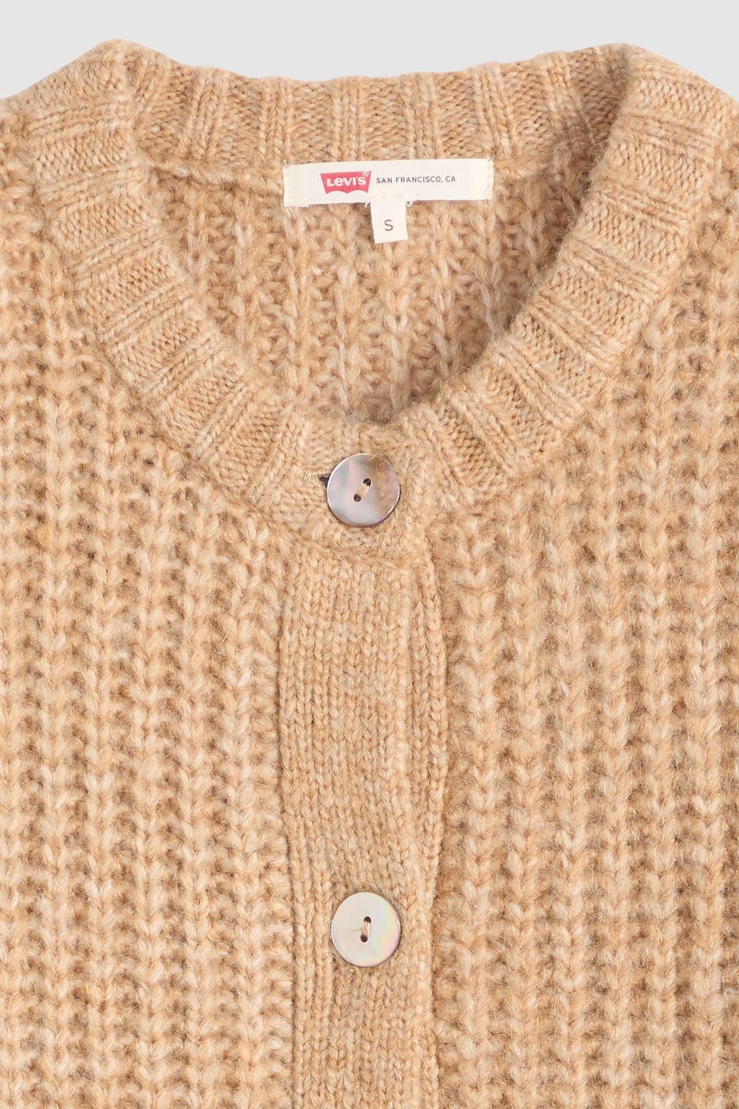LUNA SHELL BUTTON CARDIGAN NEUTRAL 5
