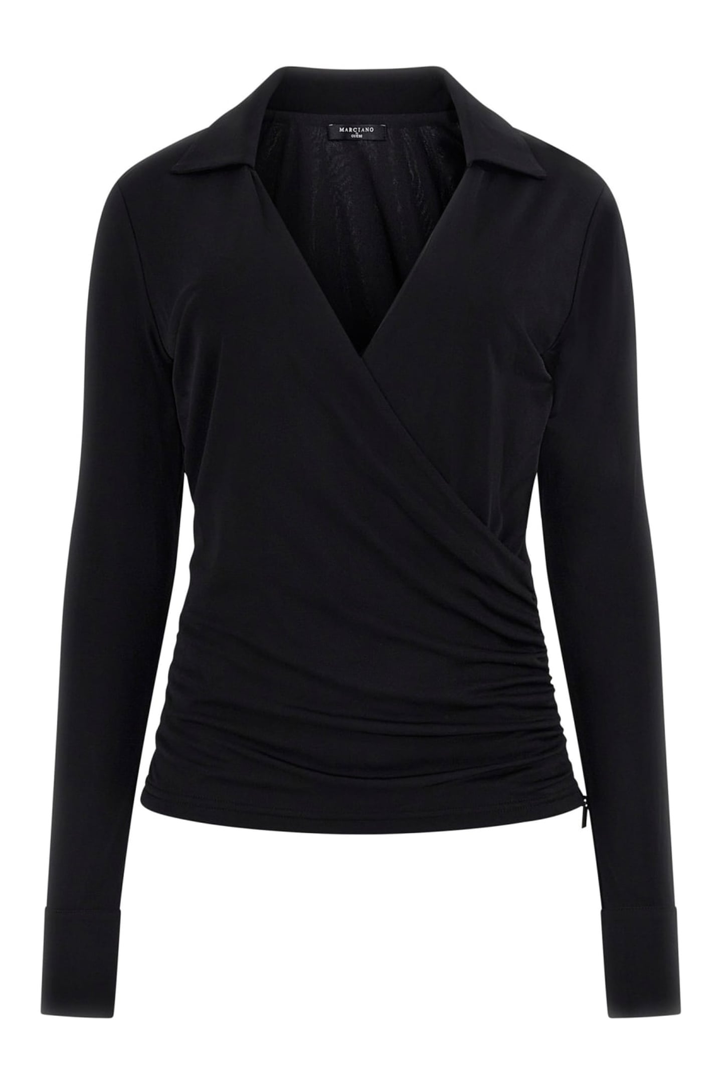 MARCIANO BY GUESS ILARY WRAP LS TOP JET BLACK 1