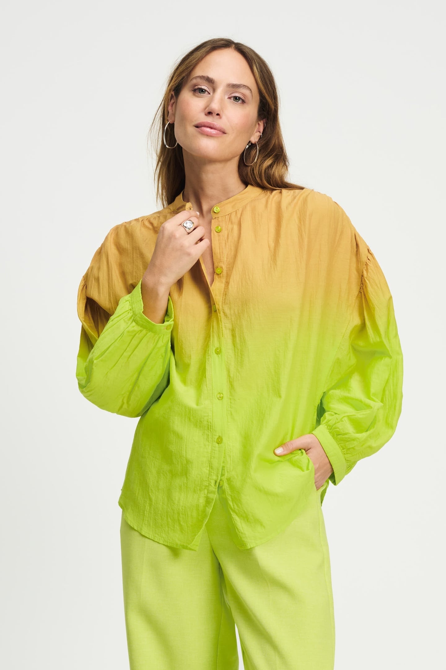 BLOUSE - FADED SUMMER LIME 1